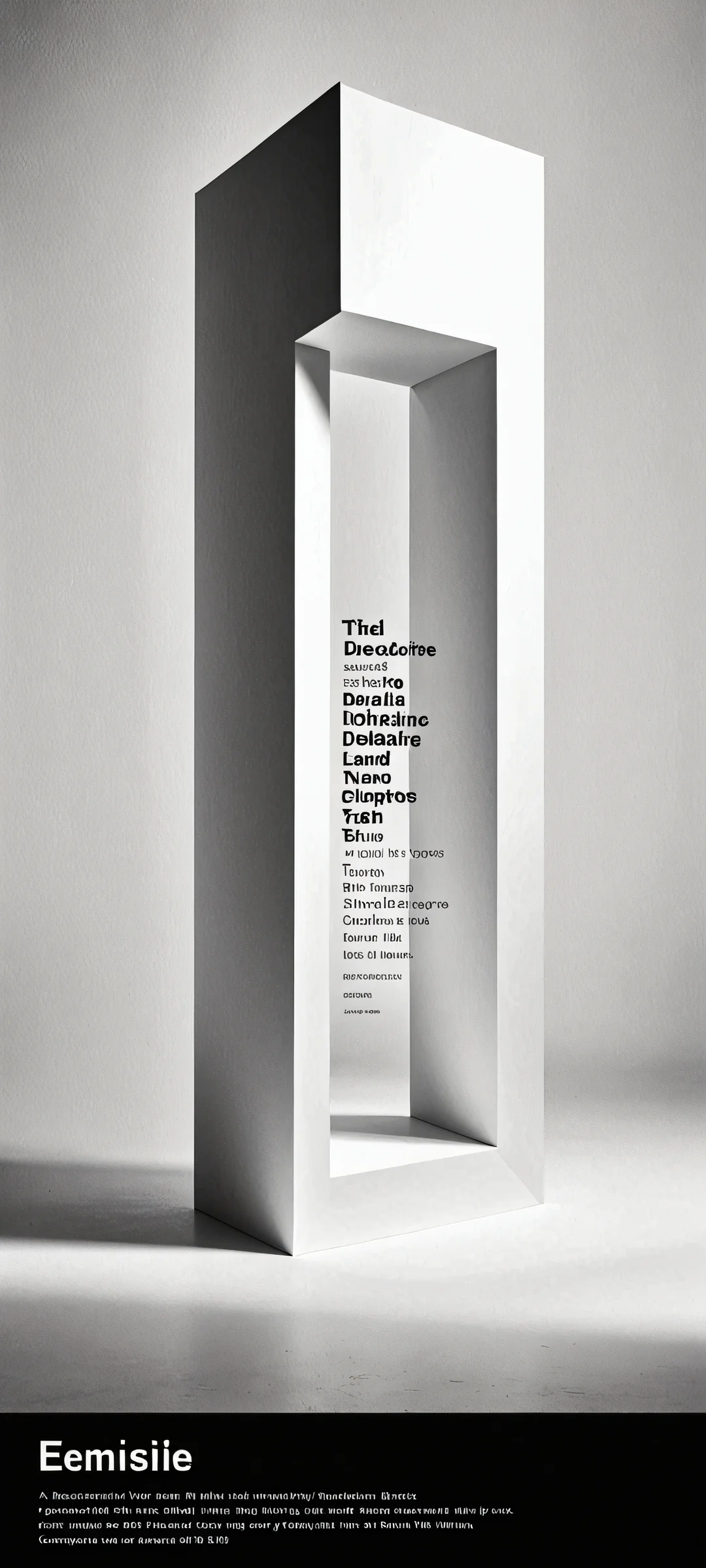 Stunning minimalist artwork with intricate typography on an iPhone or Android device background