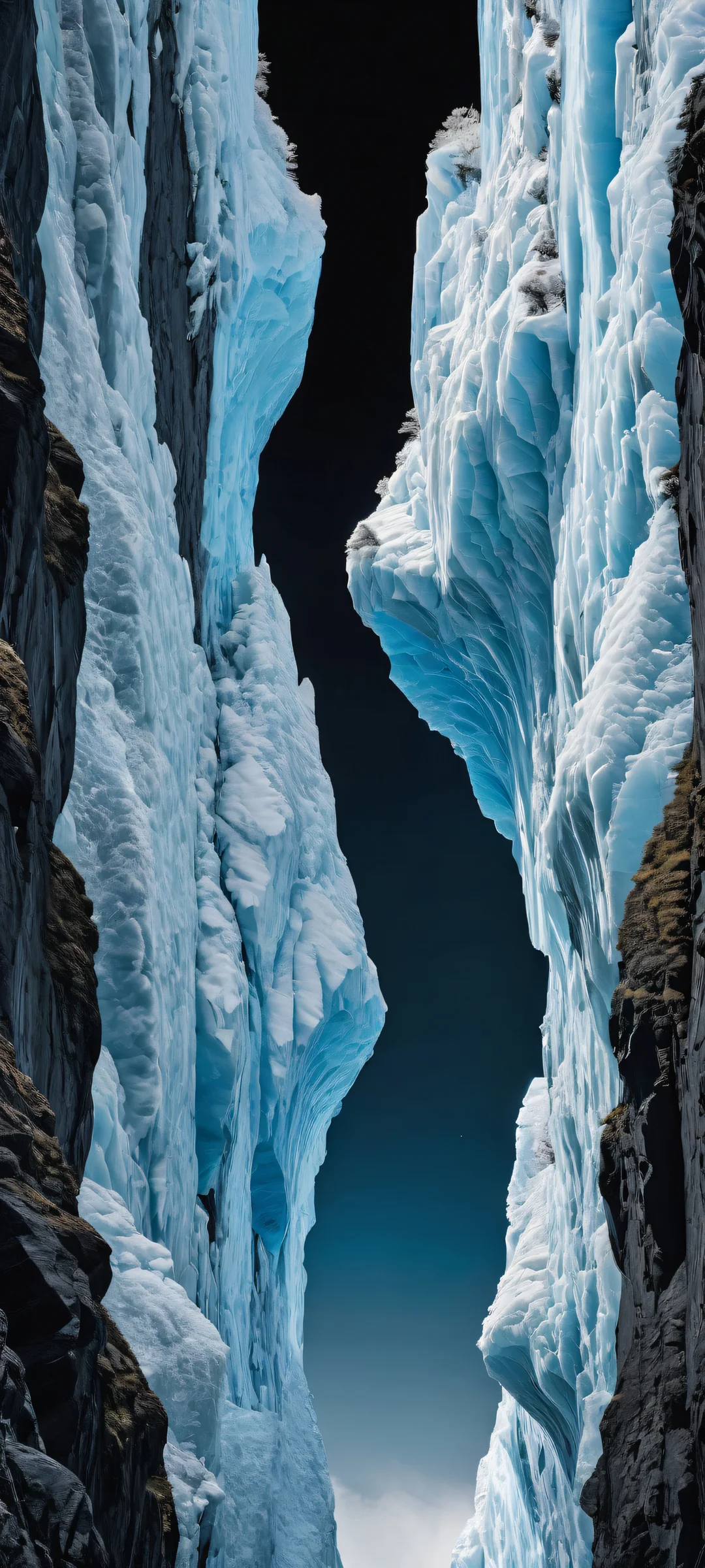 Breathtaking vertical portrait of glaciers on iPhone/Android
