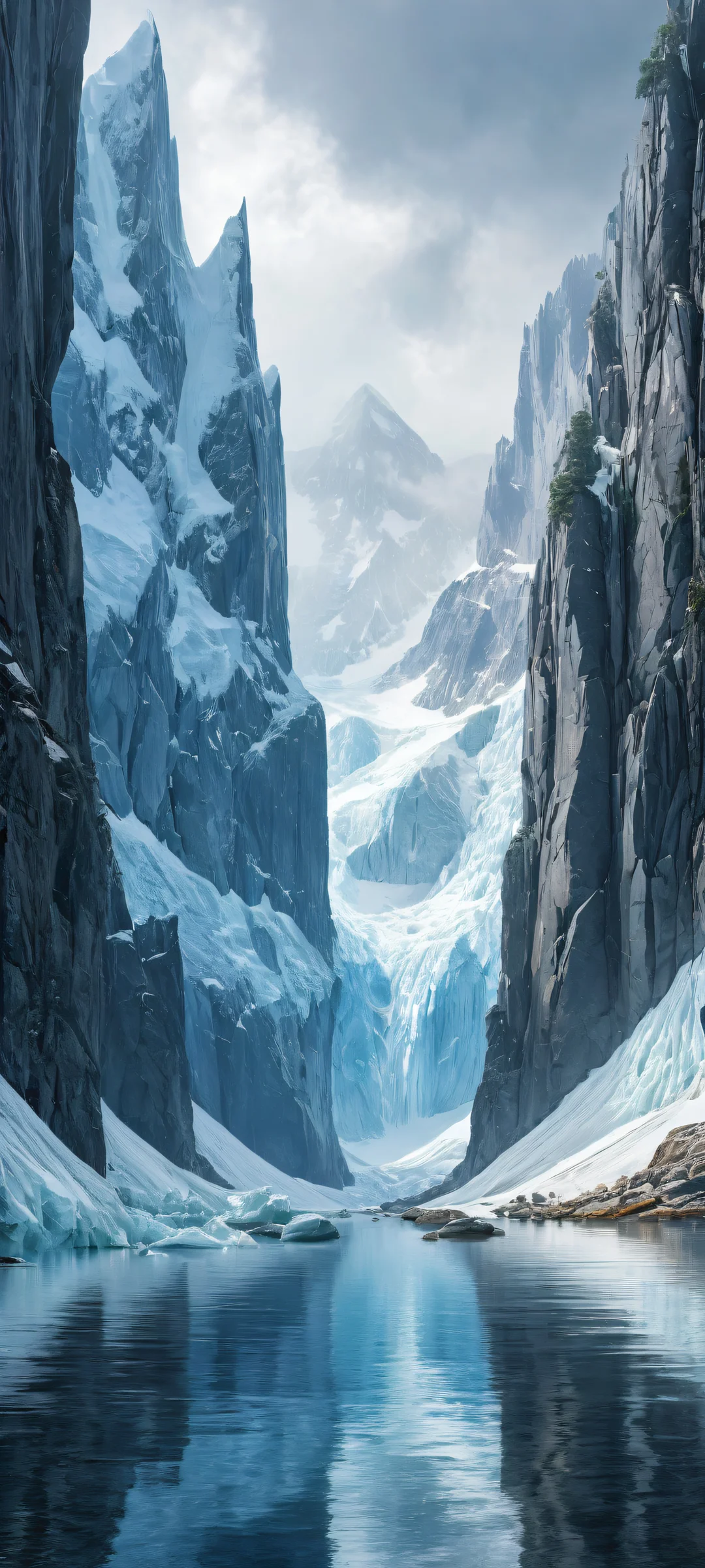 A breathtaking vertical portrait of glaciers on iPhone and Android devices