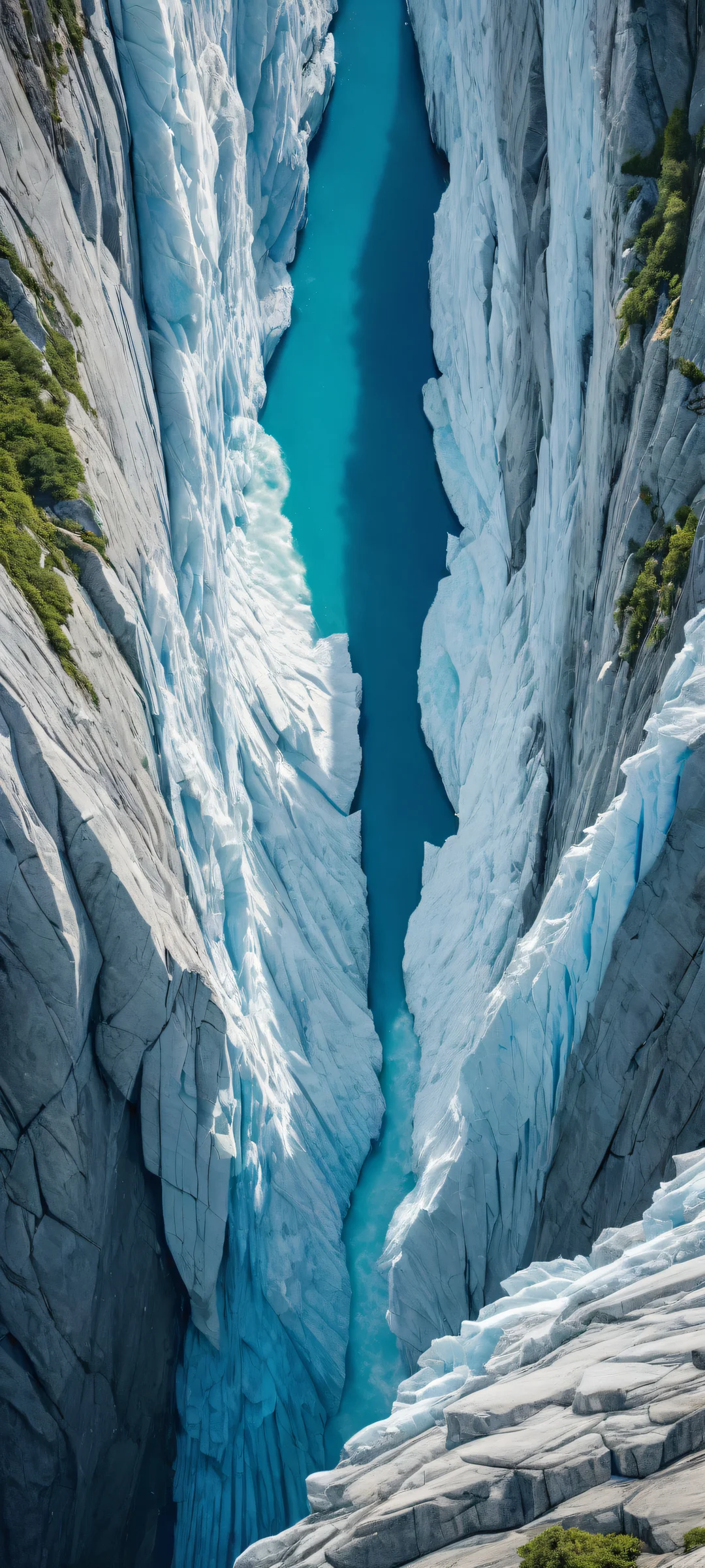 A stunning vertical portrait of glaciers and prairie textures for iPhone/Android home screens.
