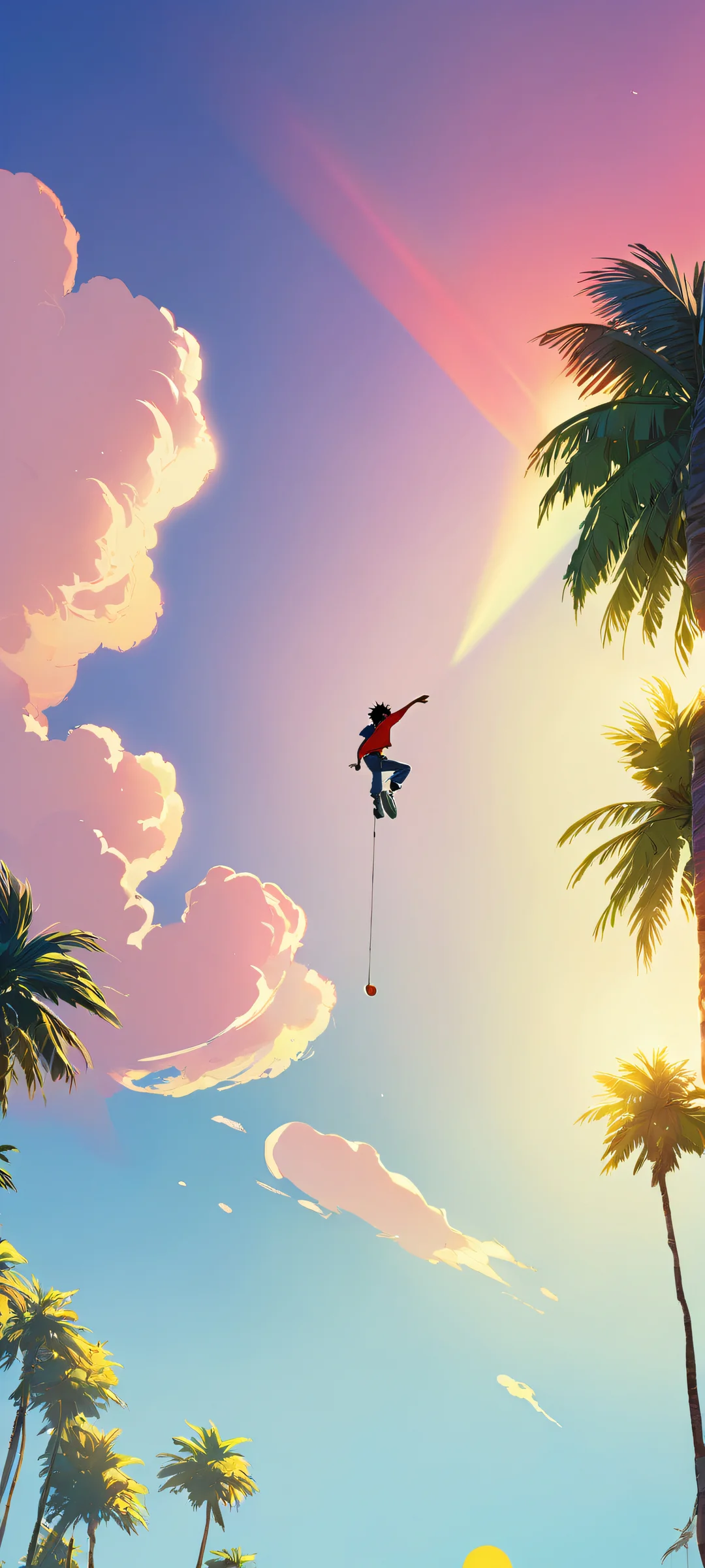 Russell Hobbs and Noodle from Gorillaz's discography artwork on a iPhone/Android wallpaper with stunning visual impact and expertly crafted 16:9 aspect ratio.