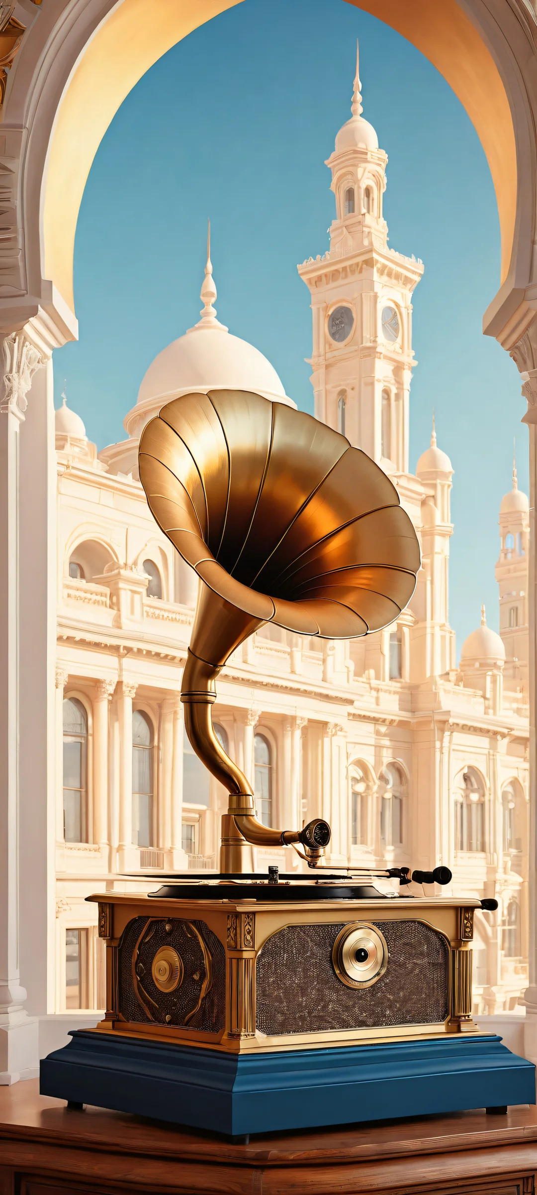 iPhone and Android users can transport themselves to a nostalgic world of vinyl records and retro charm with this breathtaking Gramophone artwork, perfectly optimized for your mobile home screen.