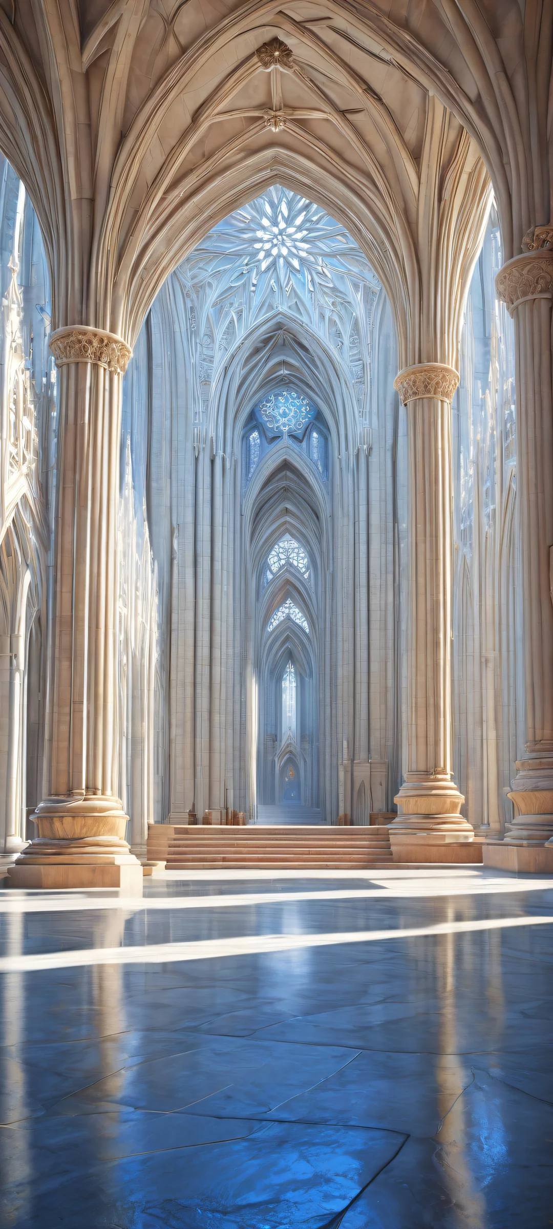 iPhone and Android users, immerse yourself in the breathtaking grand sanctuary with intricate details and ethereal lighting