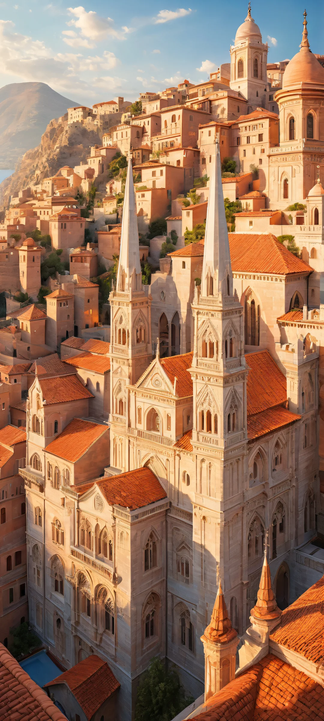 A serene iPhone and Android mobile wallpaper featuring a breathtaking vertical portrait of Grand Sanctuary with intricate architecture details. Perfekt optimiert für Startbildschirme.