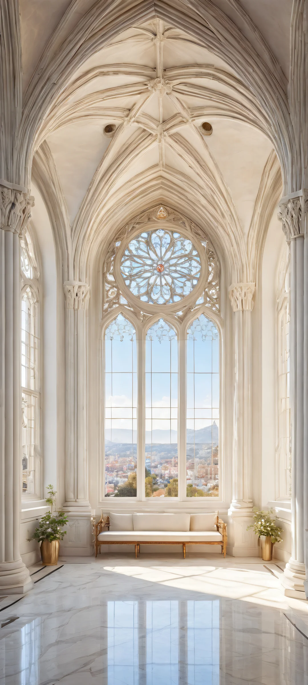 iPhone and Android users will marvel at the breathtaking vertical portrait of Grand Sanctuary's ornate architecture, perfect for a clean home screen.