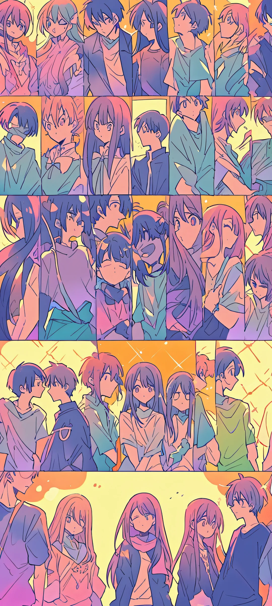 Hoshino's Joyful Moment 2K QHD Mobile Wallpaper A serene anime moment featuring Ai Hoshino from Oshi no Ko on a clean iPhone/Android home screen background.