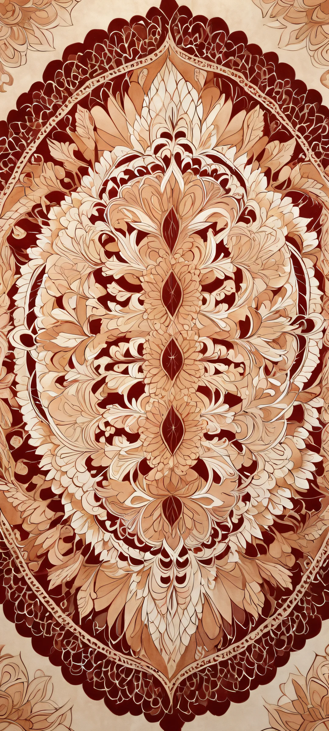 Stunning iPhone and Android wallpaper featuring intricate mandala patterns against a clean rice paper background. Perfectly optimized for your mobile device.