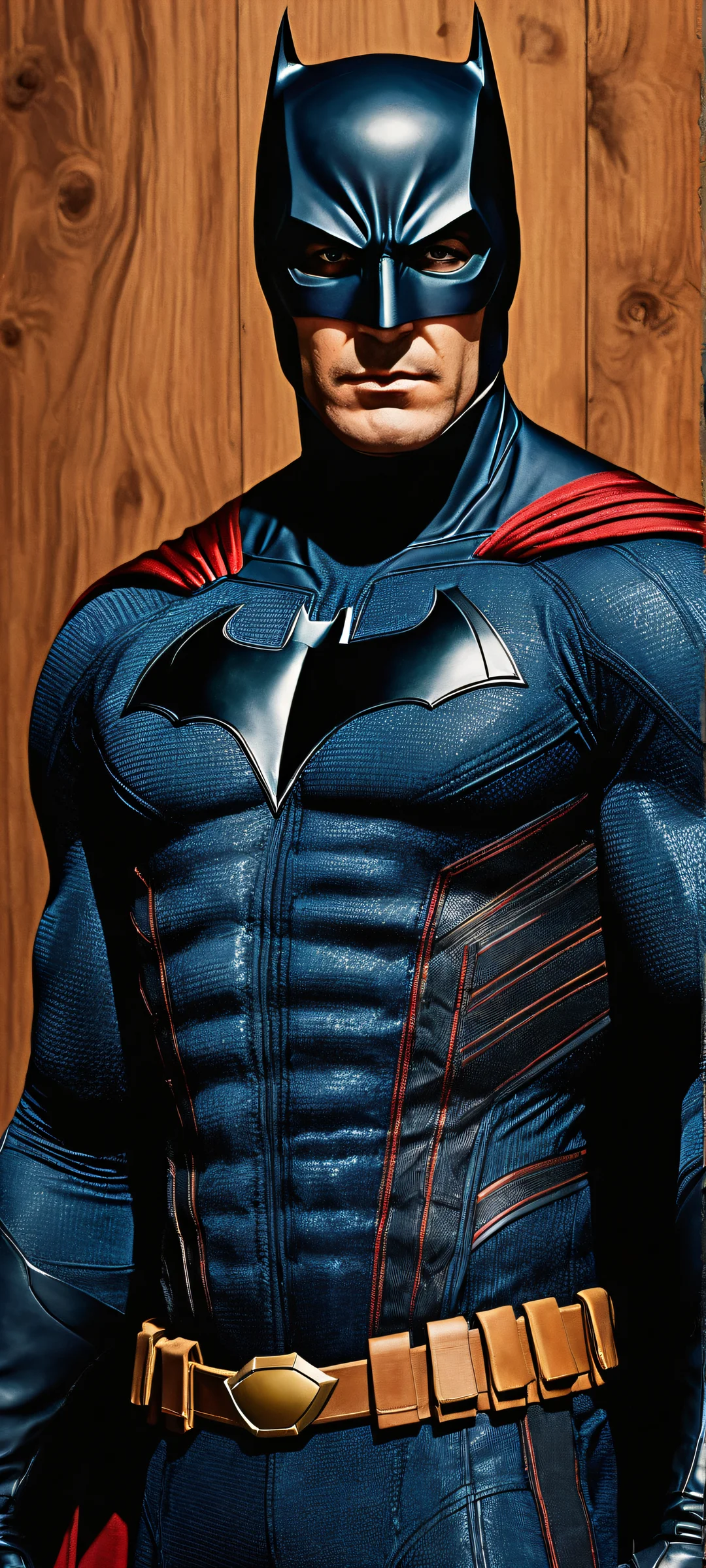 Breathtaking portrait of Mark Grayson, the superhero, on iPhone/Android, with intricate details and textures.