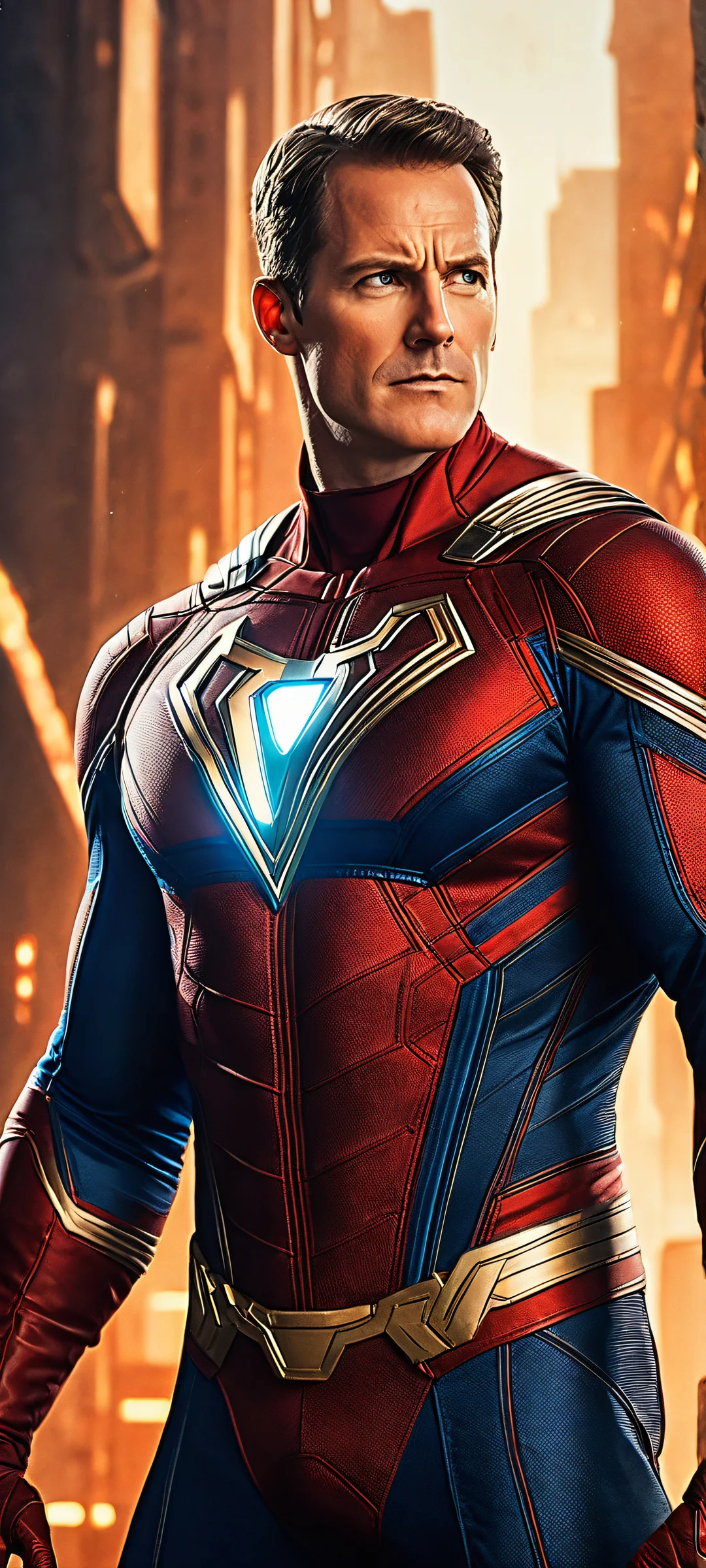 Portrait of Mark Grayson, the Invincible superhero, on an iPhone or Android. Perfectly optimized for home screens.