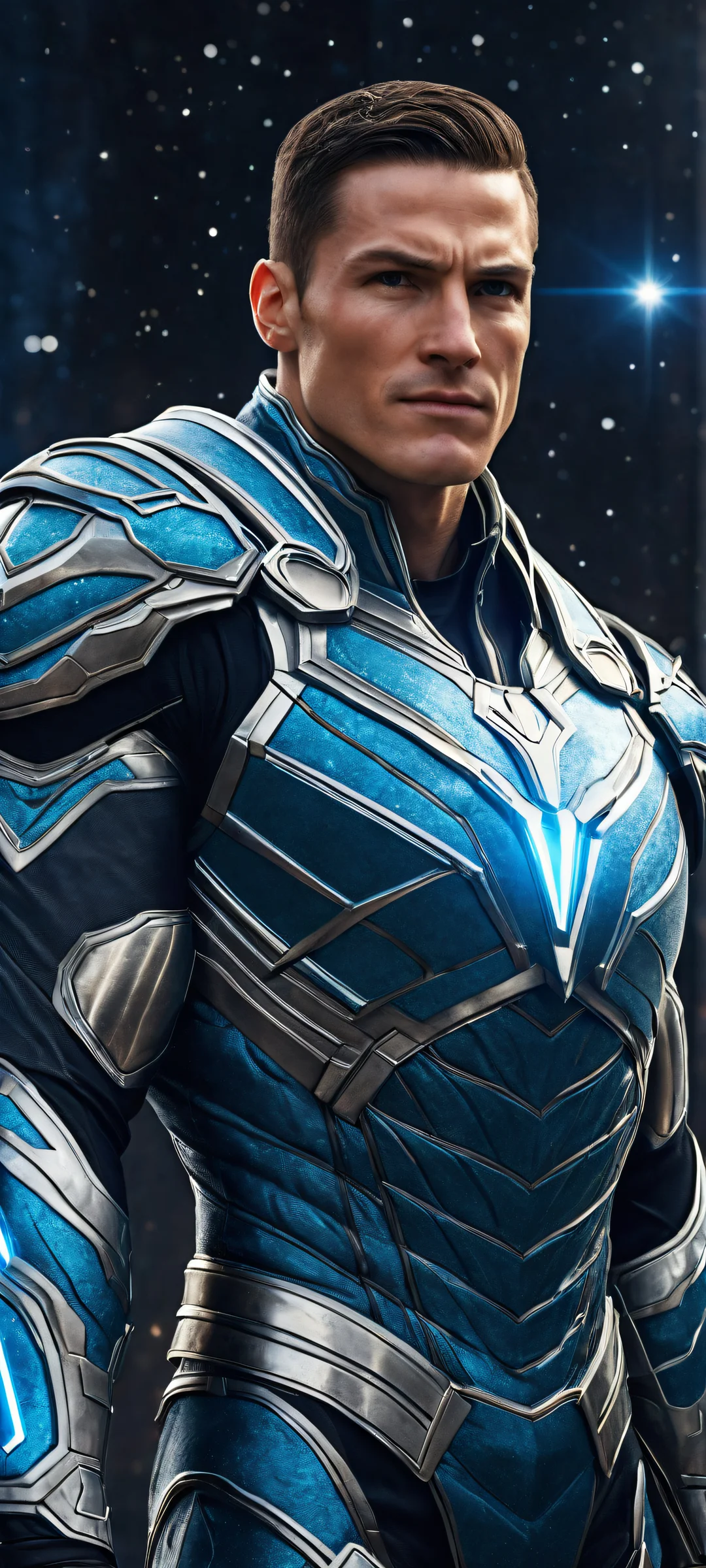 Nolan Grayson (Invincible) standing proudly in his iconic Viltrumite armor, perfect for iPhone and Android home screens.