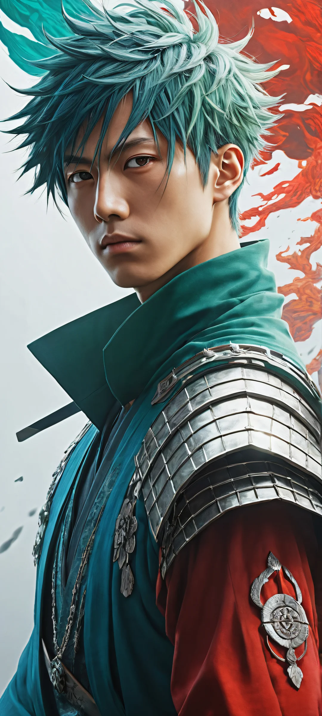 Vertical portrait of Yuta Okkotsu on a clean and empty background, perfect for iPhone/Android home screens.