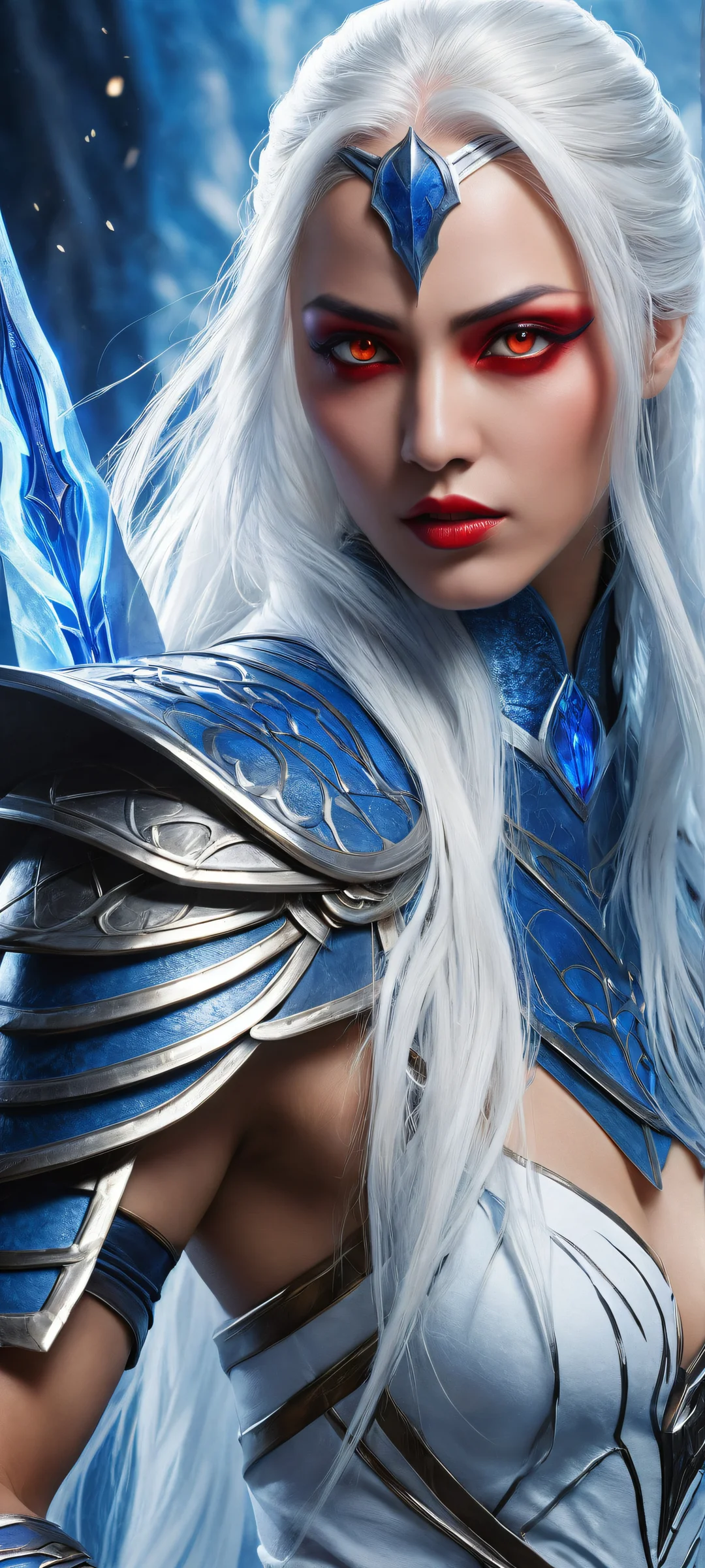 iPhone/Android user, behold the breathtaking portrait of Kitana against a mystical backdrop. Perfectly optimized for your mobile home screen!