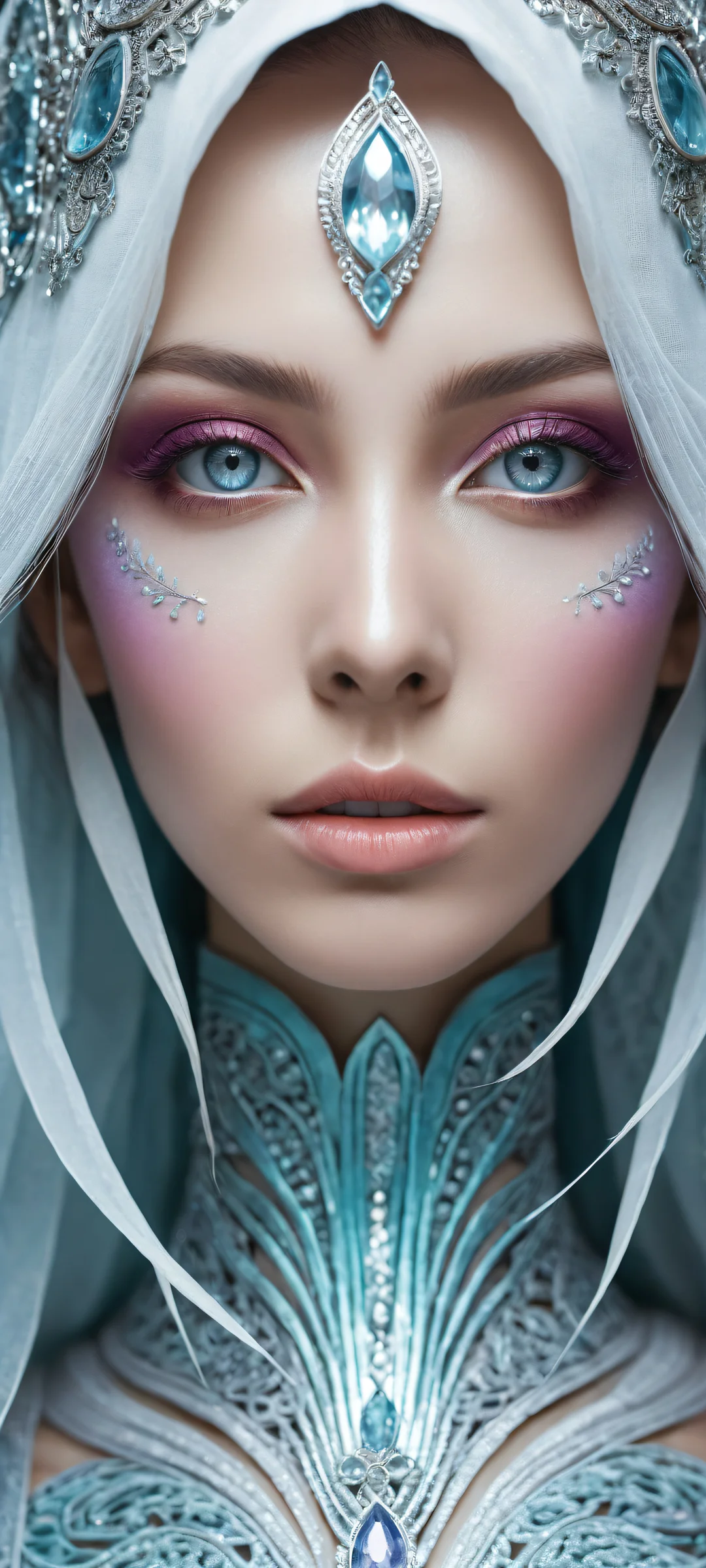 iPhone/Android wallpaper featuring Kobo Kanaeru and Vestia Zeta from Hololive, with intricate details and ethereal lighting.