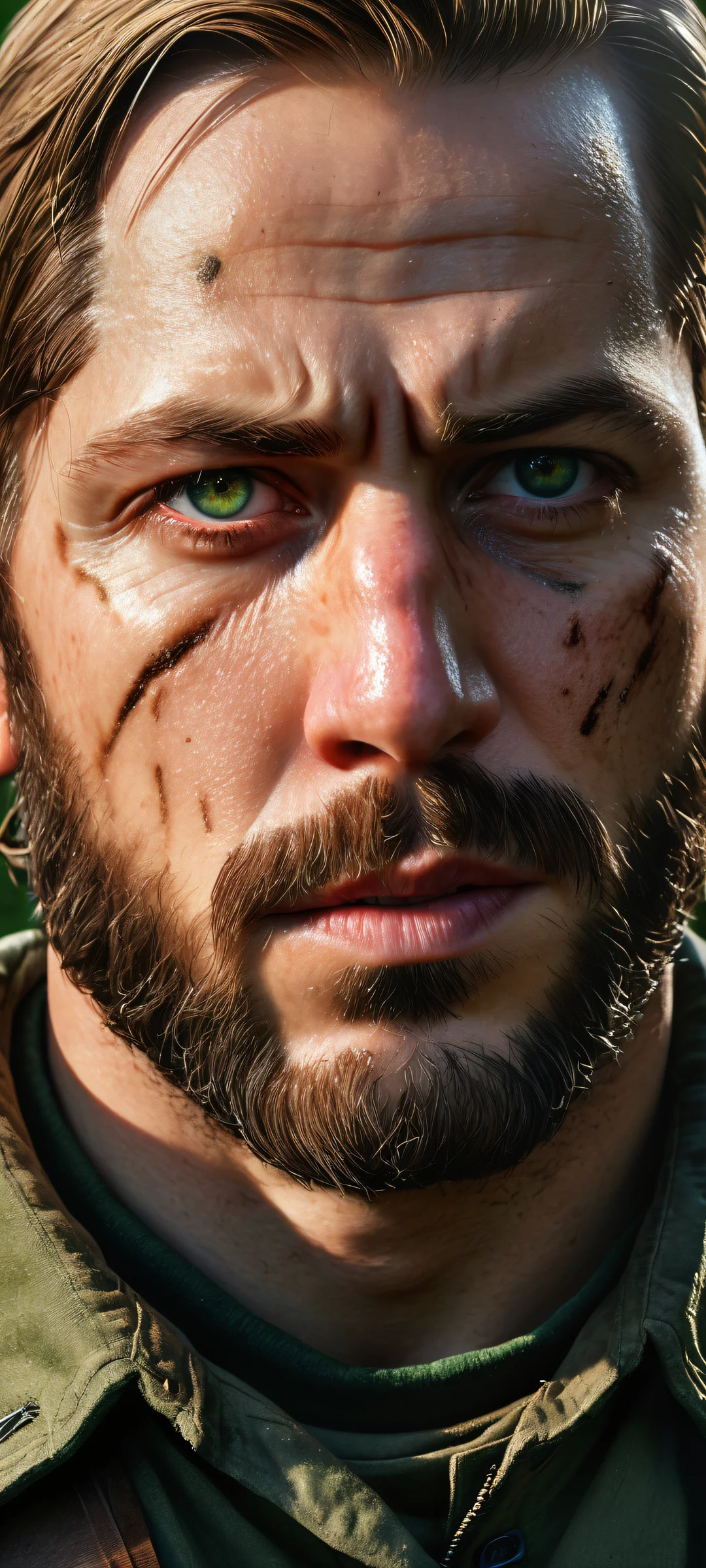 iPhone/Android portrait artwork of Leon Kennedy in stunning digital art