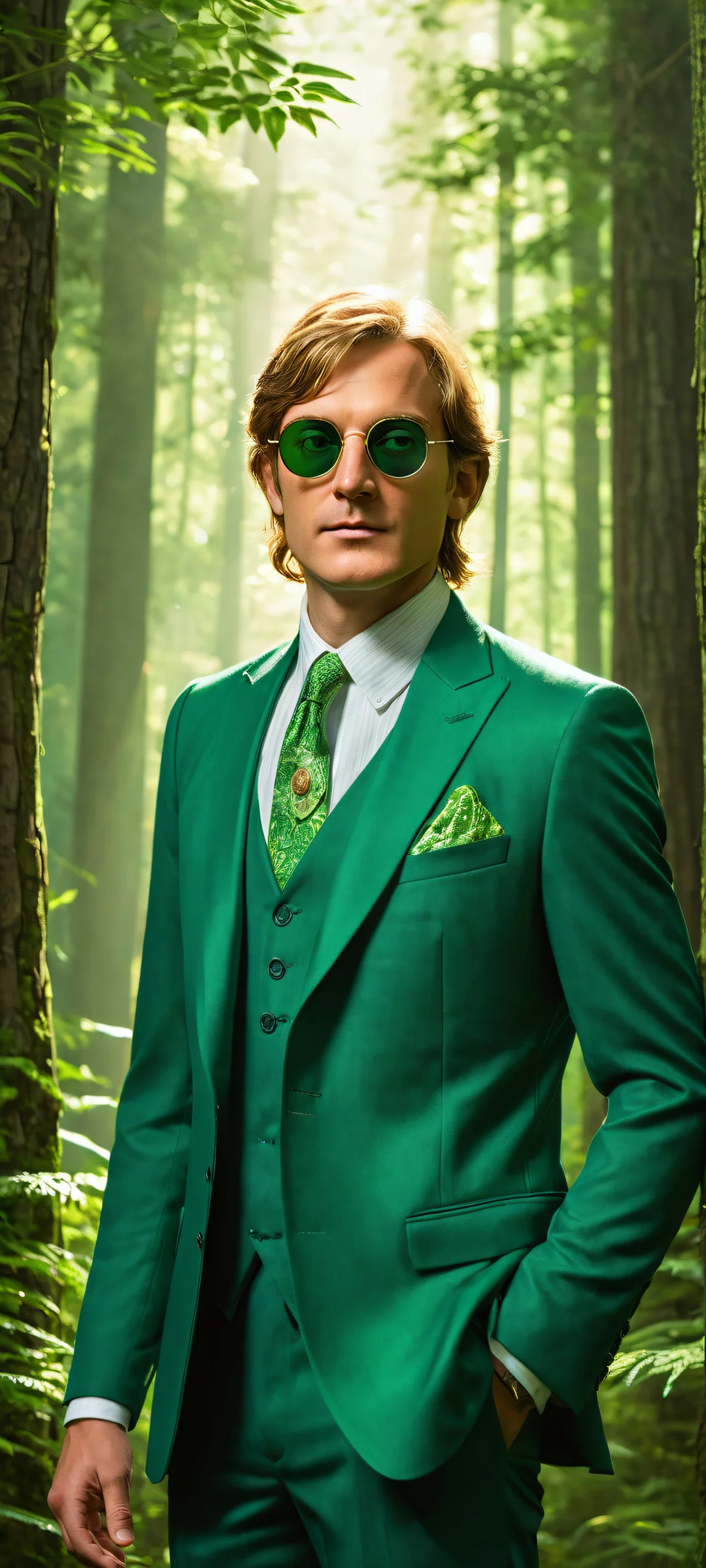 iPhone and Android user's delight - Link's mystical adventure amidst green lights and woods, perfectly optimized for home screens.