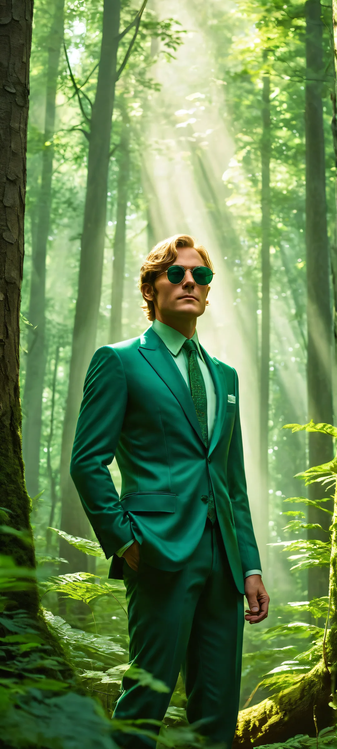 iPhone and Android users alike can't resist the charm of Link's sunglasses and suit amidst the mystical Shafts of green light.