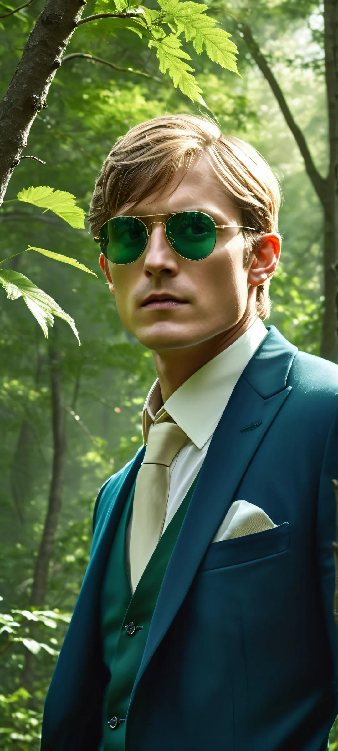 iPhone/Android wallpaper featuring Link from The Legend of Zelda series, with Skull Kids peeking out from behind trees and a mysterious forest in the background.