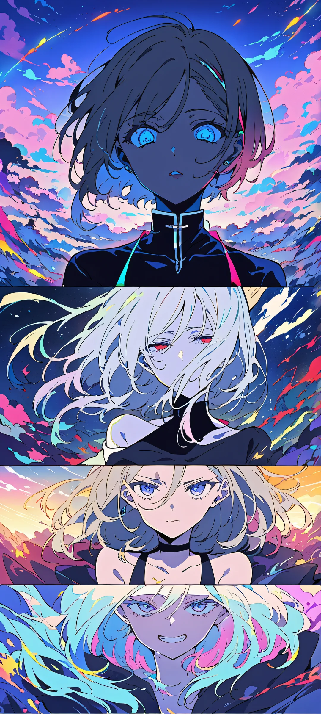 Ethereal portrait of Lucy from Cyberpunk Edgerunners on iPhone/Android