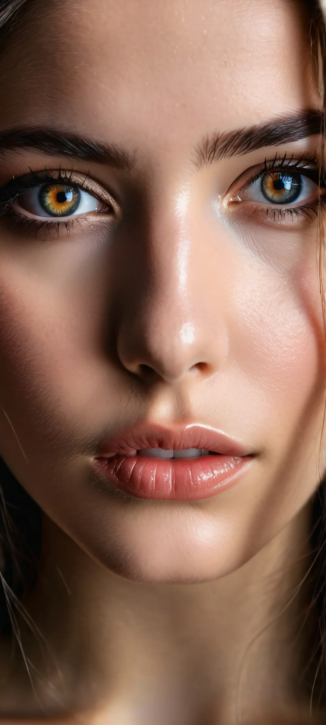 A beautiful digital artwork of a lone girl on an iPhone/Android phone, featuring intricate details and a stunning dark mode aesthetic.