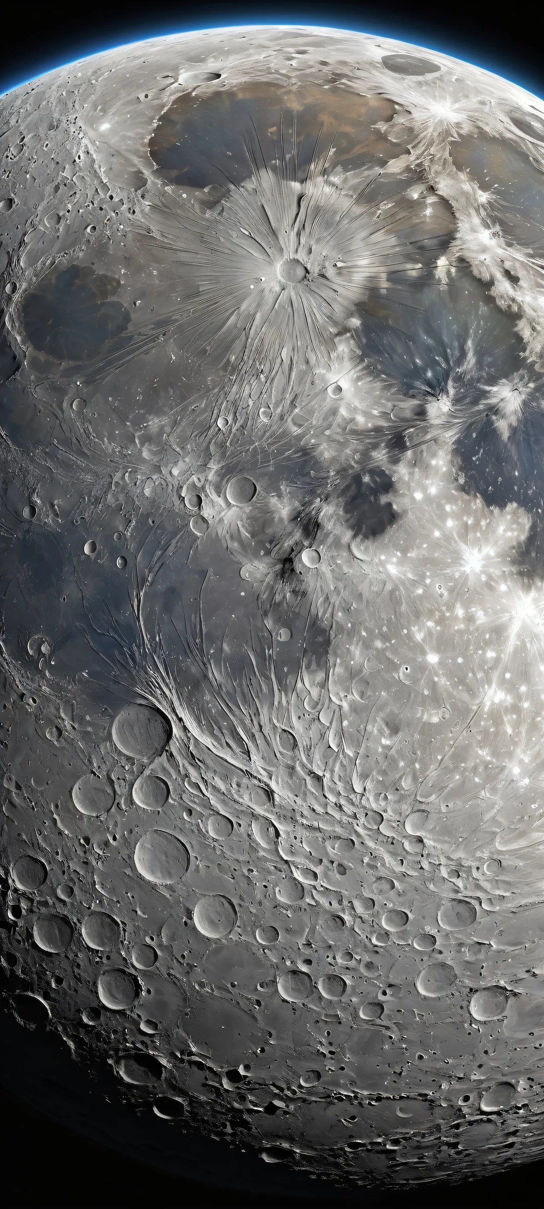 Majestic full moon artwork perfectly optimized for iPhone and Android home screens. A stunning vertical portrait featuring celestial details, ethereal lighting, and brilliant colors.