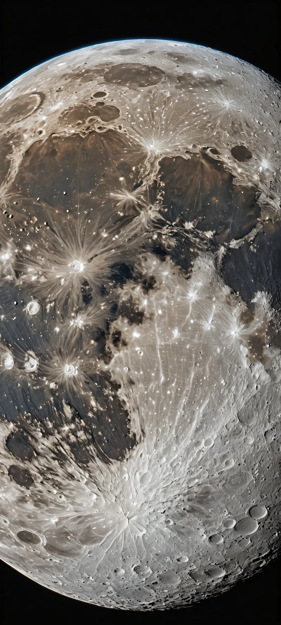 The majestic moon, with Artemis II's lunar surface and craters, perfectly optimized for iPhone and Android home screens.