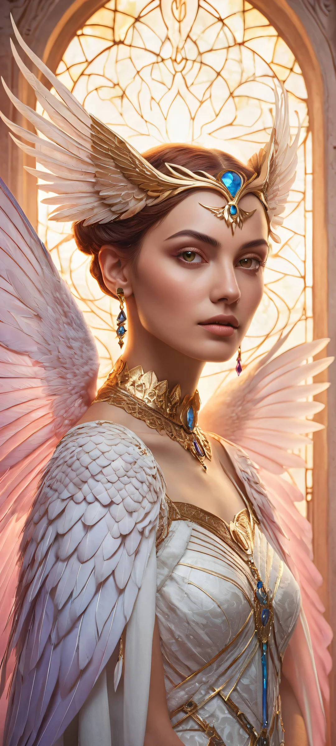 A magical portrait of Luz Noceda and Edalyn Clawthorne on an iPhone/Android, with intricate details and whimsical scenery inspired by The Owl House.