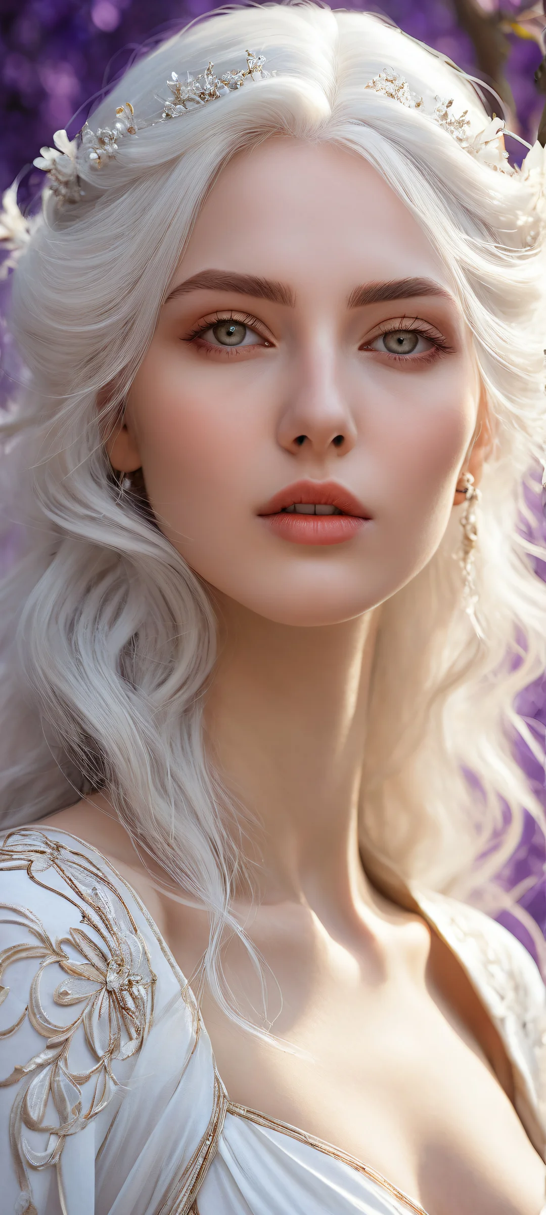iPhone/Android stunning portrait of Lysithea von Ordelia with intricate details and ethereal lighting.