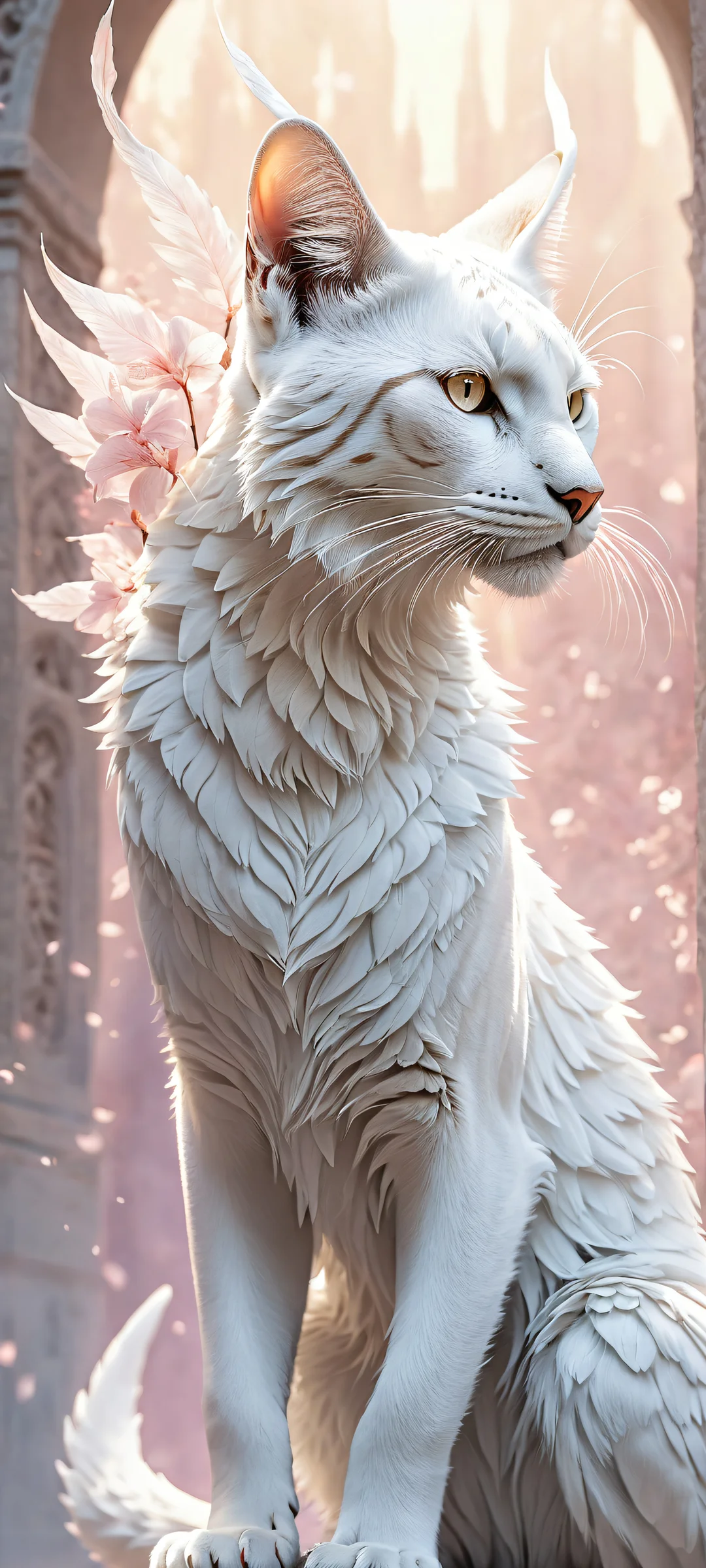 A majestic creature with intricate details on iPhone and Android devices.