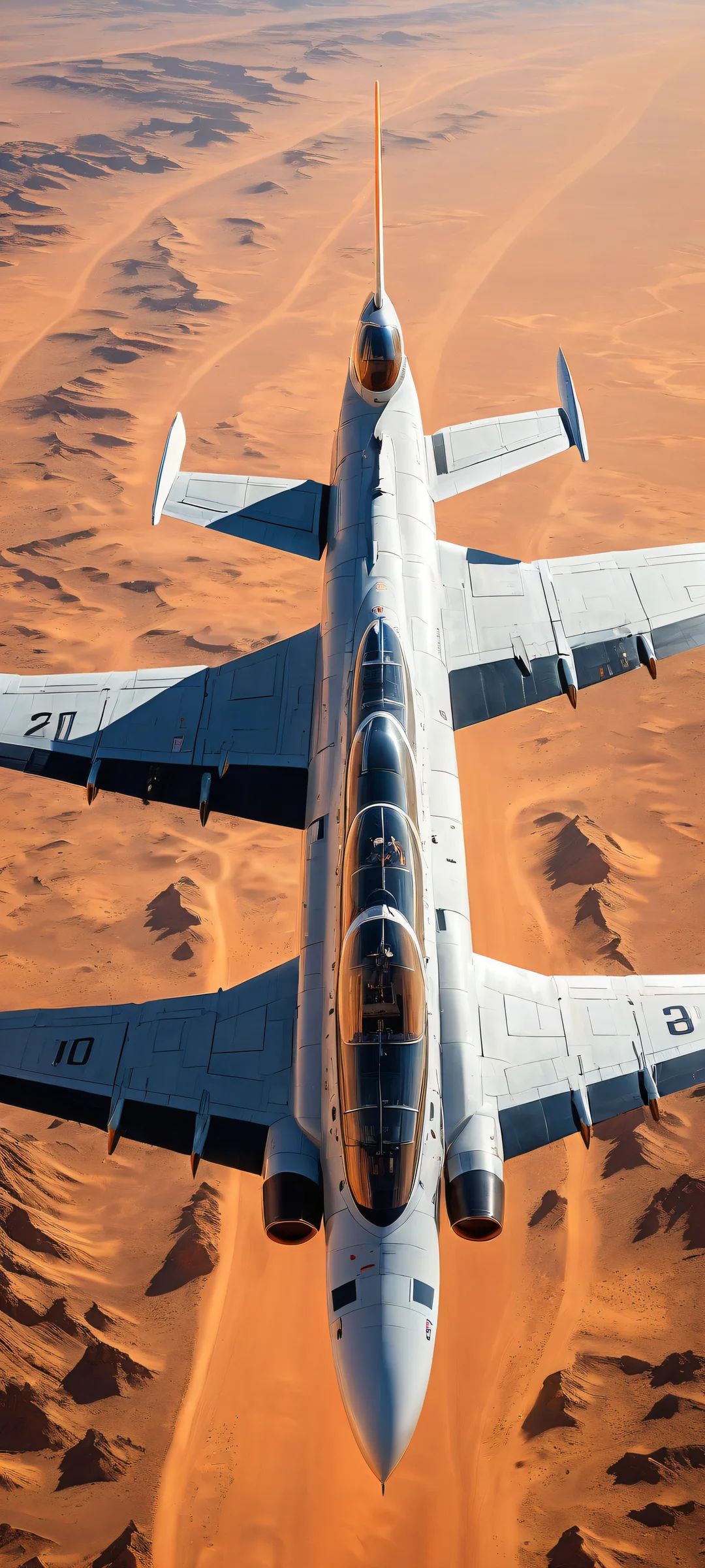 iPhone and Android wallpapers featuring a futuristic aircraft in an alien landscape with intricate details and stunning visuals.