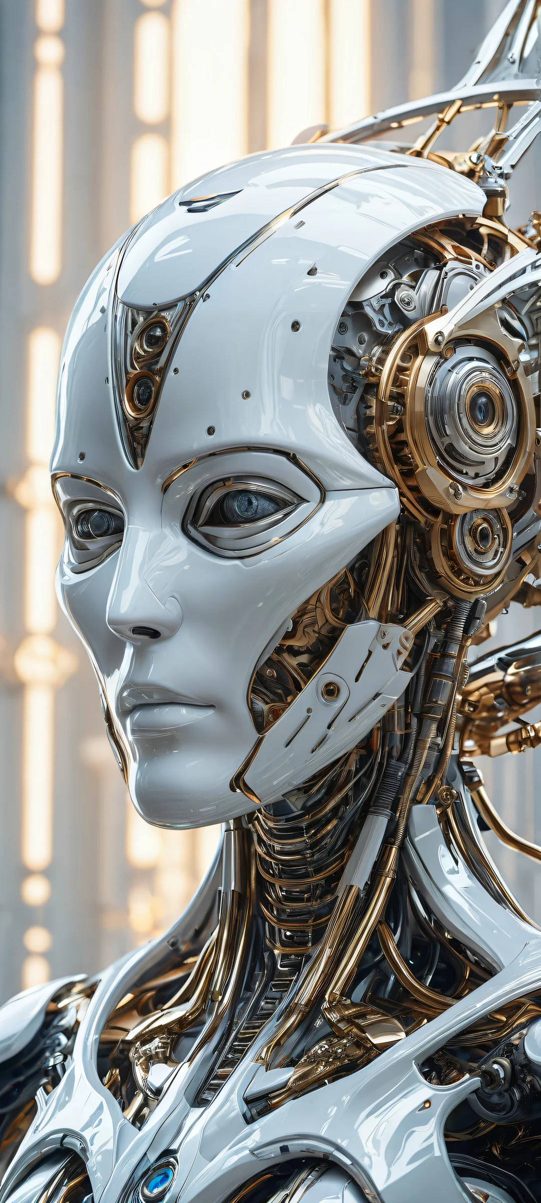 Detailed mechanical creatures on a pristine background, perfectly optimized for iPhone and Android home screens.