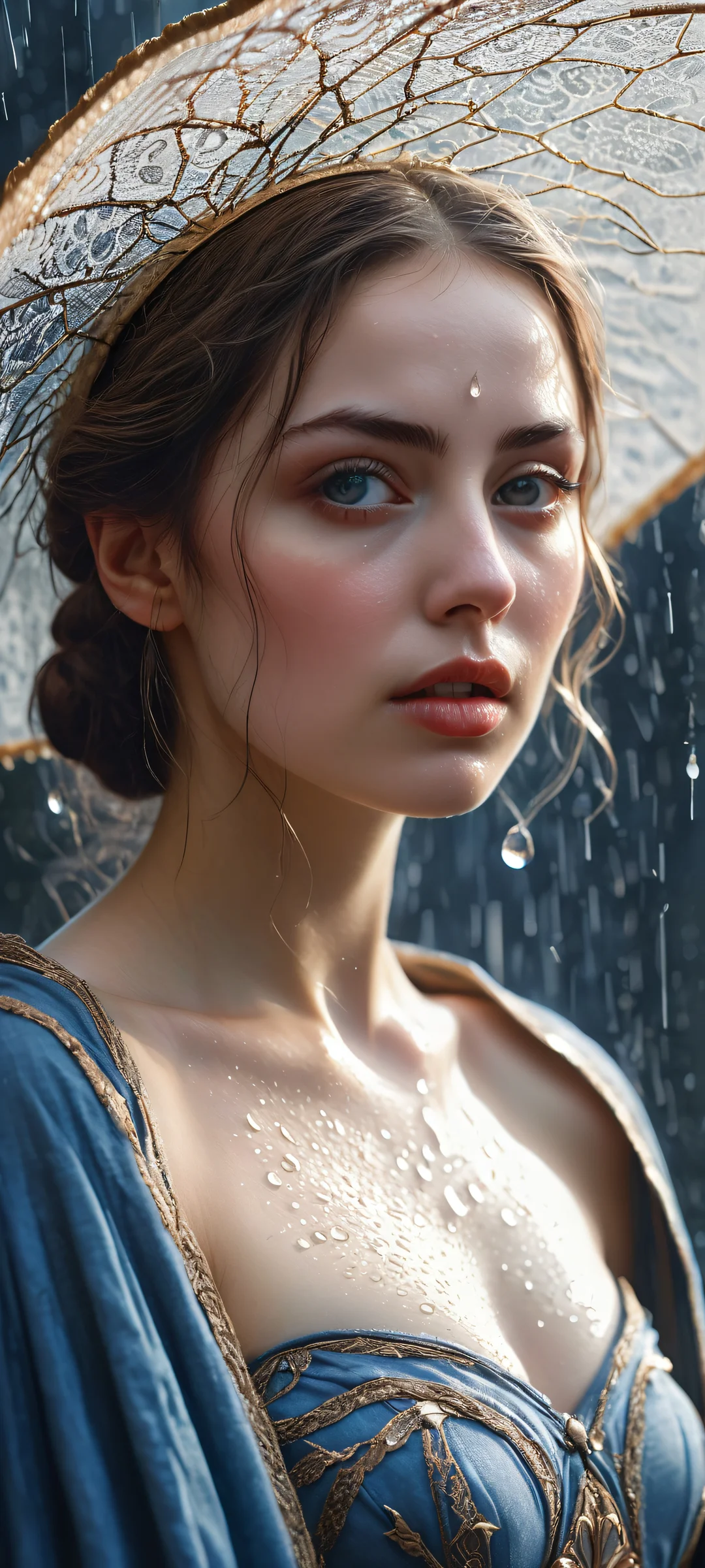 A masked heroine with intricate details on her cape and features, perfectly optimized for iPhone/Android home screens.