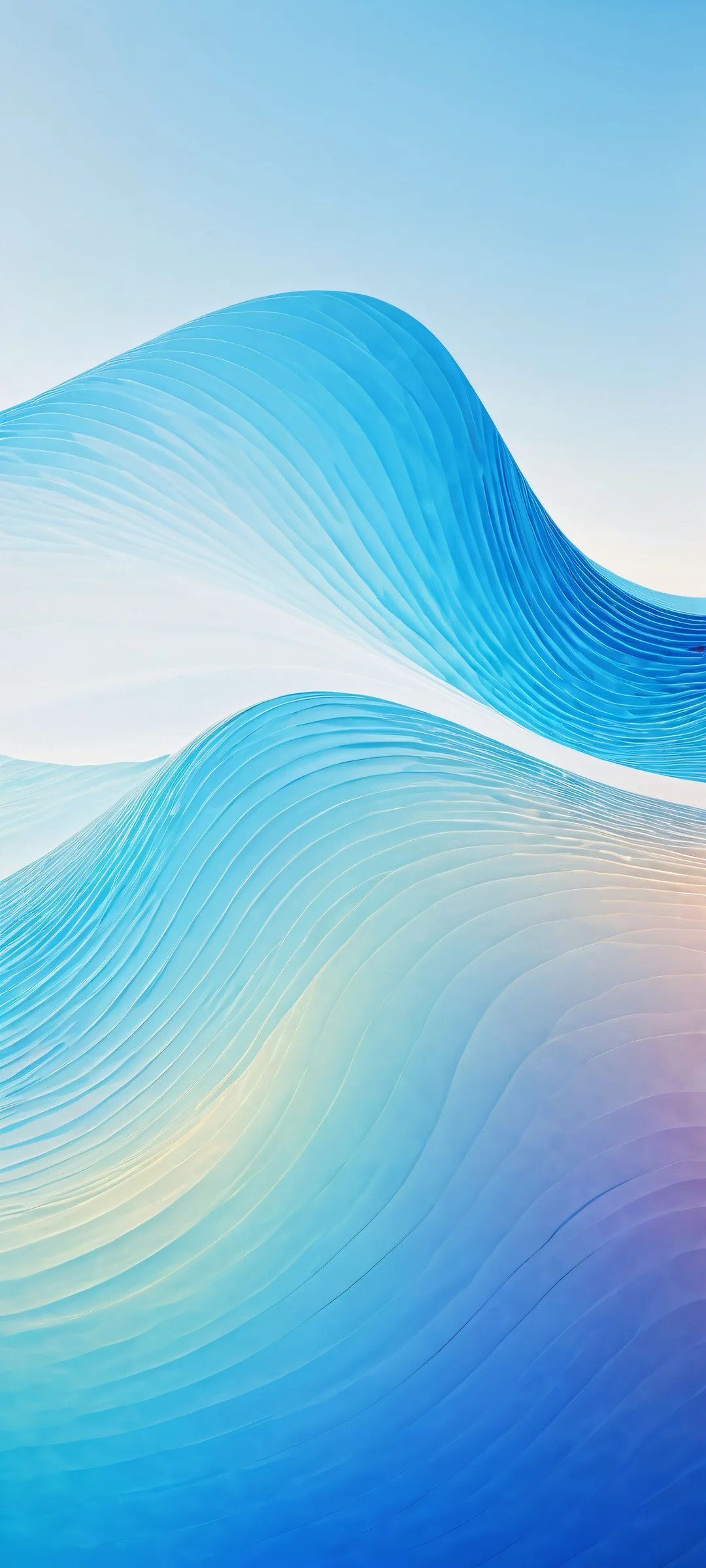 A breathtaking portrait of the Microsoft icon, perfectly centered on a clean and empty top half with intricate waves and abstract shapes in the lower middle. Suitable for iPhone/Android home screens.