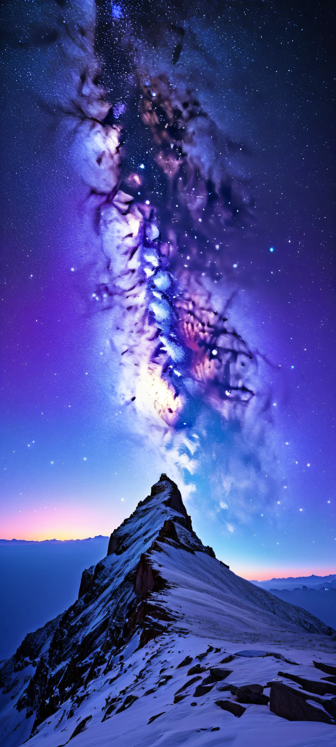 iPhone/Android wallpaper featuring a breathtaking vertical portrait artwork of the faithless night sky with intricate micro-details of celestial bodies and stars.