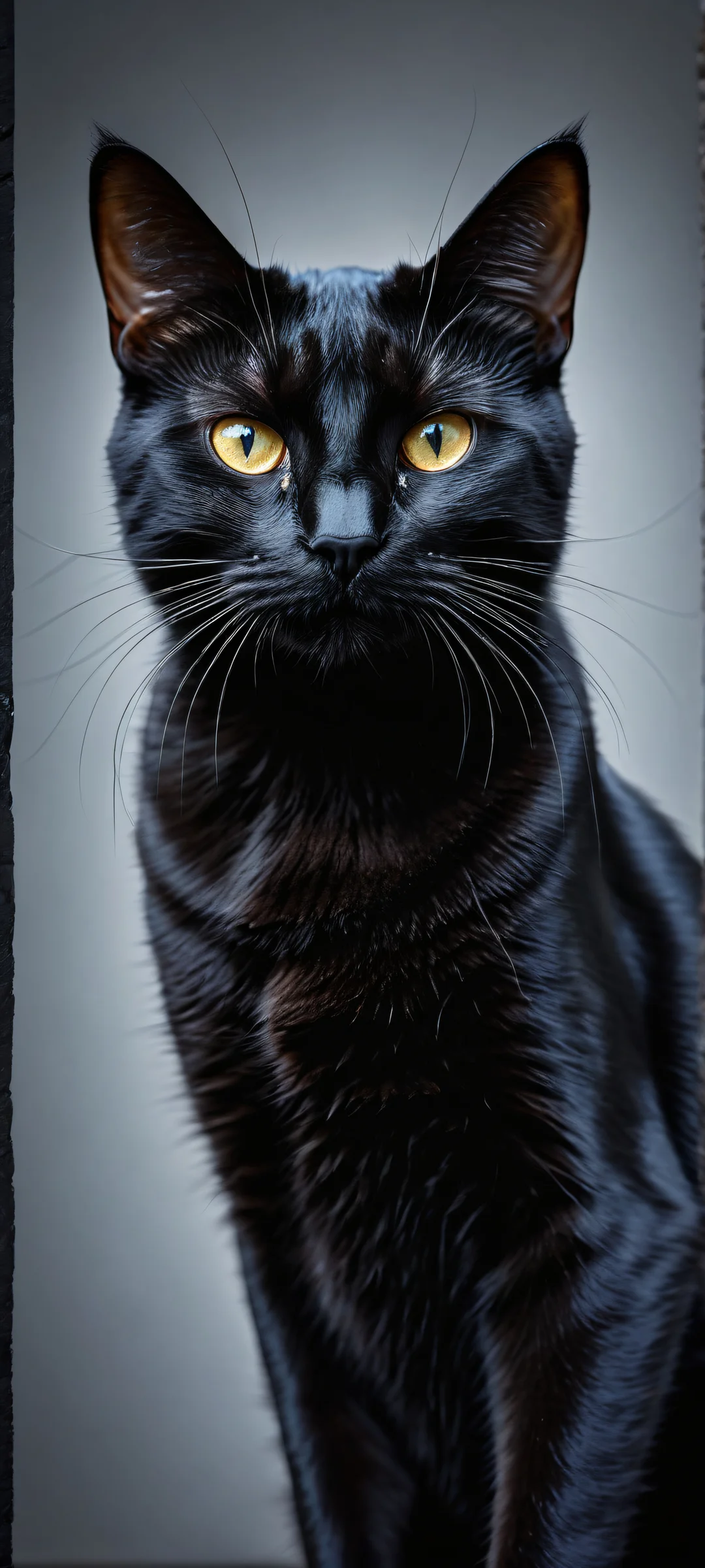 iPhone and Android users will be mesmerized by the stunning portrait artwork of a black cat set against a vast, pure void. Insane micro-details and award-winning digital art come together to create a breathtaking visual experience.