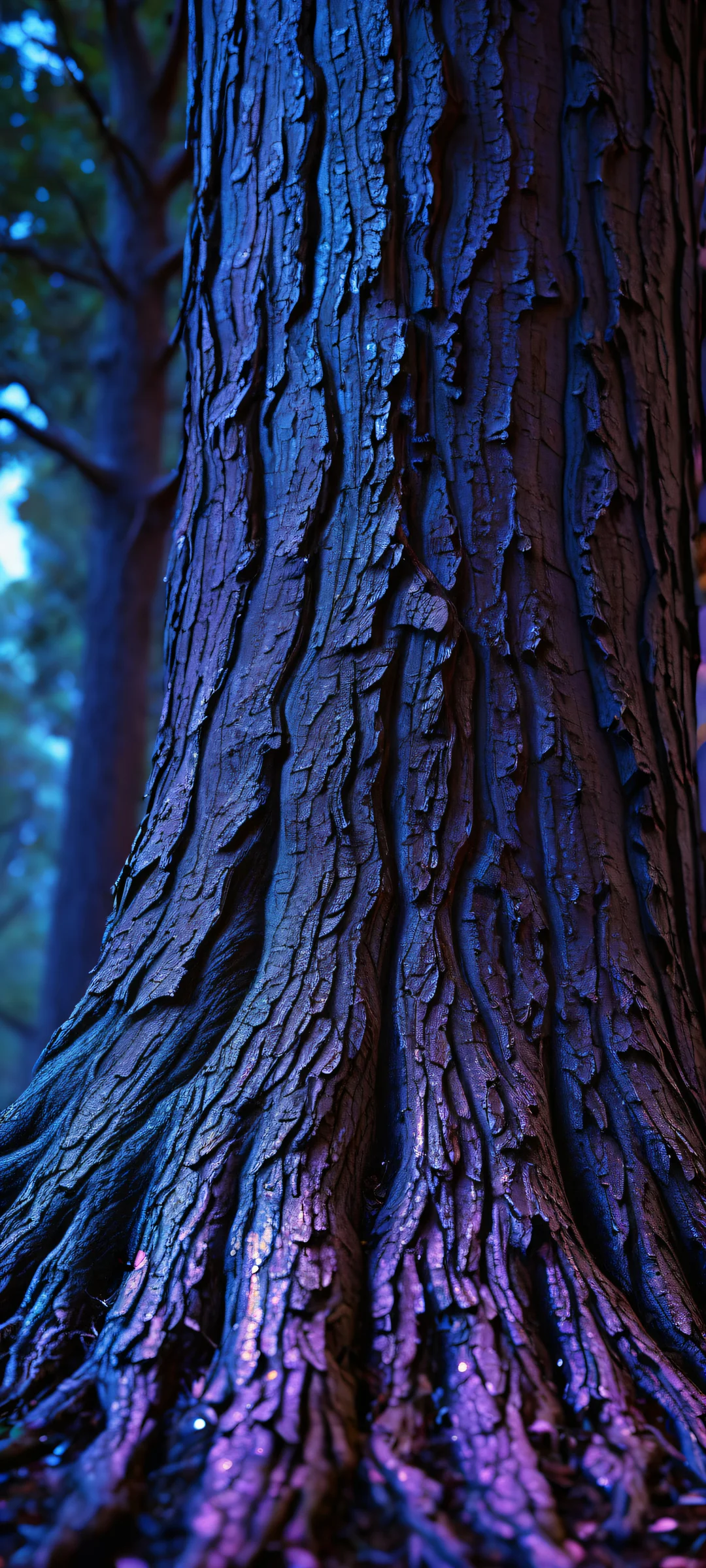 A majestic tree stands against the night sky, iPhone/Android