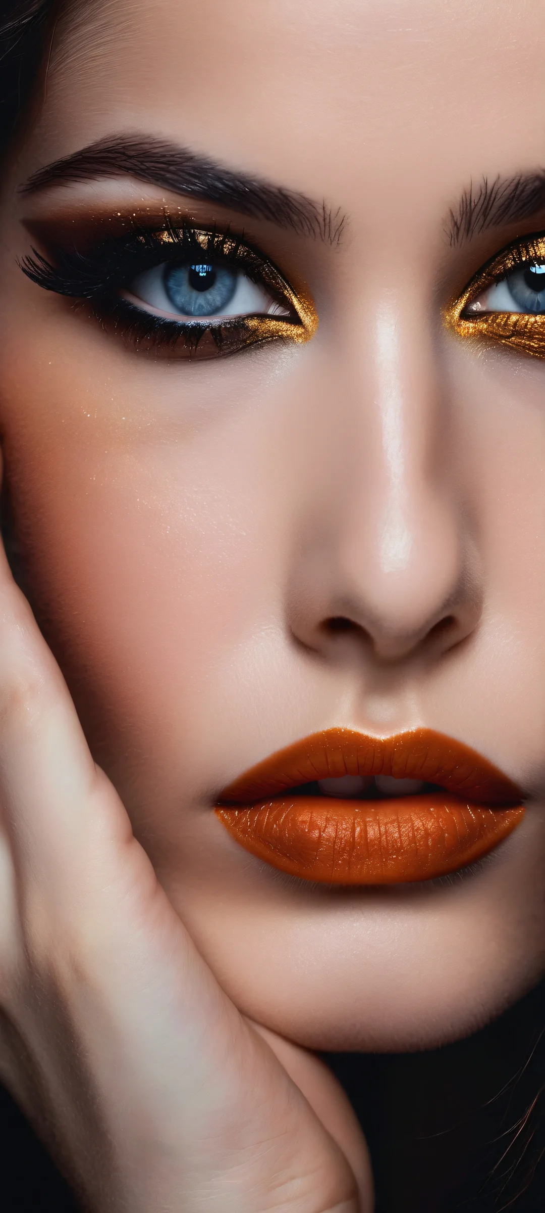 A breathtaking digital artwork of a girl against a vast void background, with intricate details and a subtle dark gradient. iPhone または Android のホーム画面に最適.