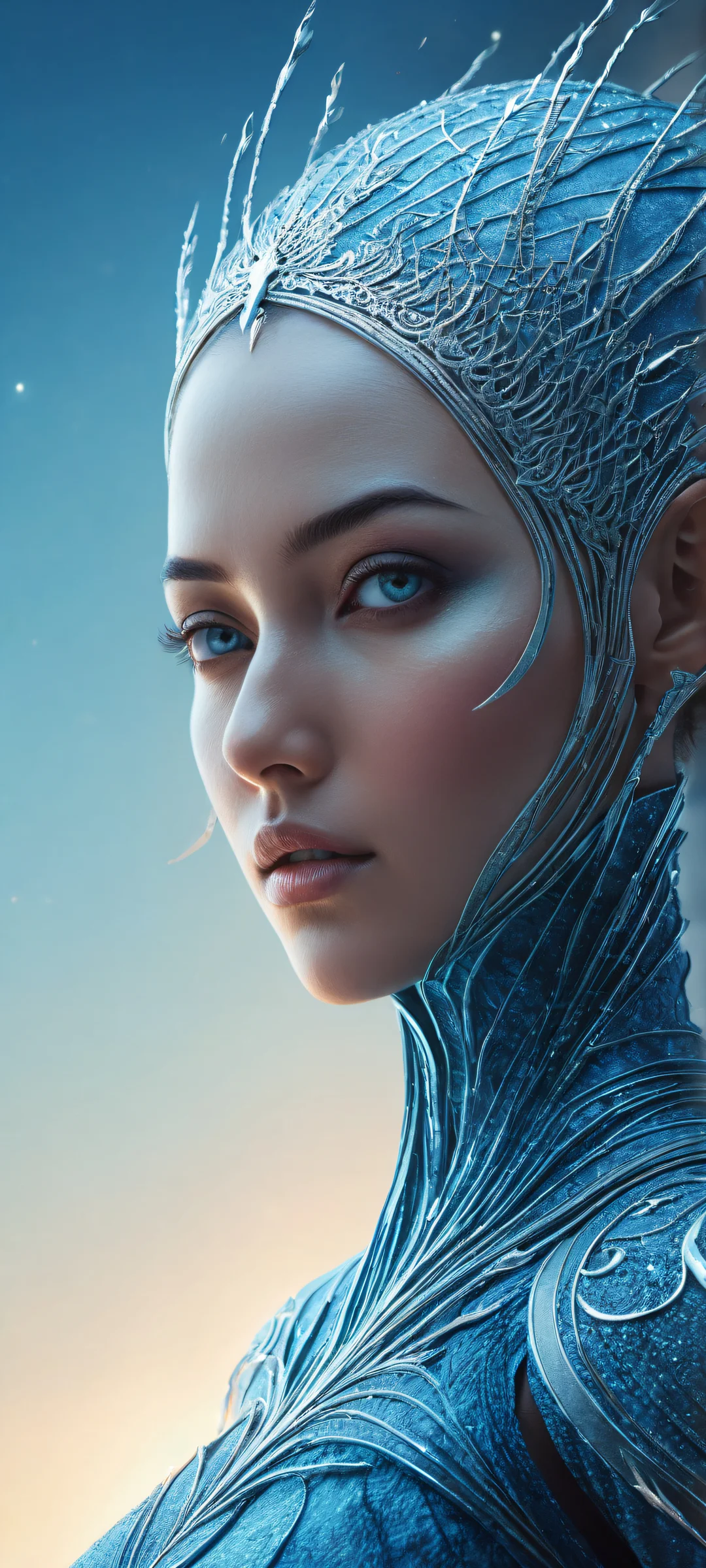 iPhone and Android users will love this breathtaking vertical portrait artwork of a Mostima-themed character with intricate details, perfectly optimized for home screens.