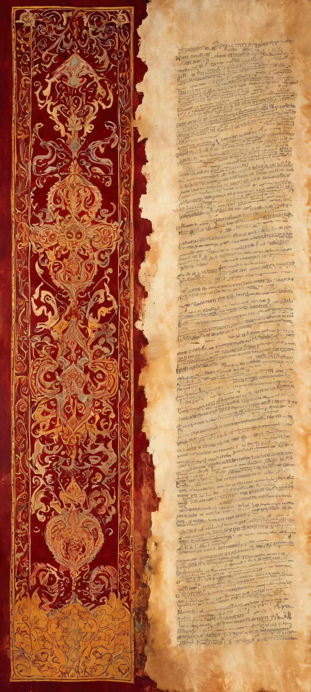 Mysterious ancient scroll artwork for iPhone/Android home screens. Perfectly optimized.