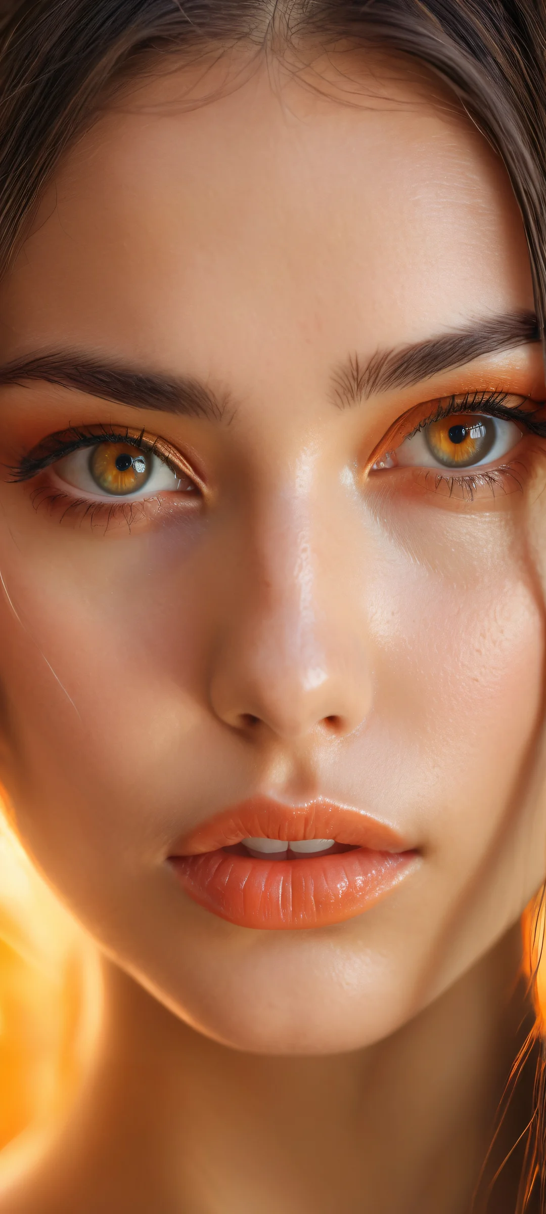 A captivating portrait of a young woman on iPhone/Android, featuring intricate details and an air of mystery.