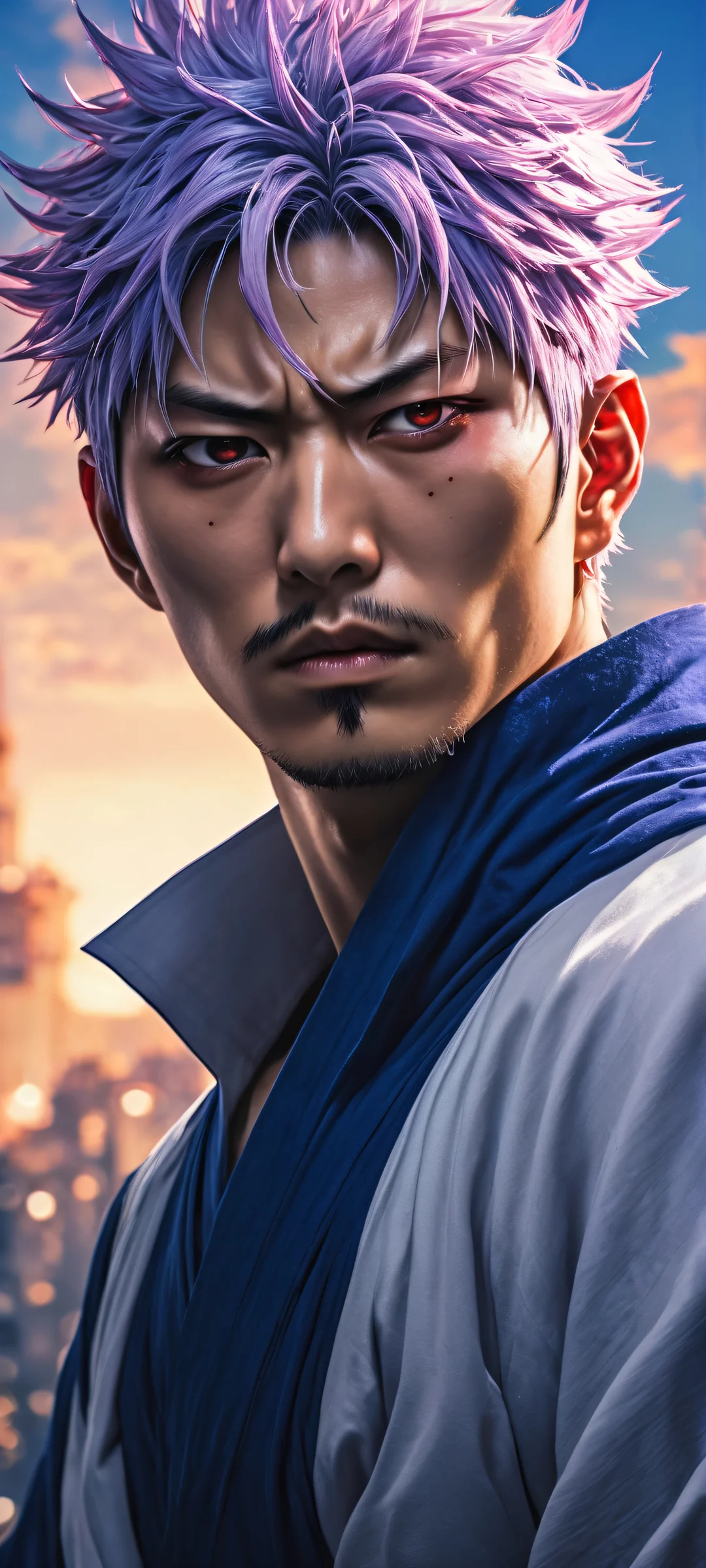 A portrait of Yuta Okkotsu from Jujutsu Kaisen, showcasing his powerful cursed energy, perfectly optimized for iPhone and Android home screens.