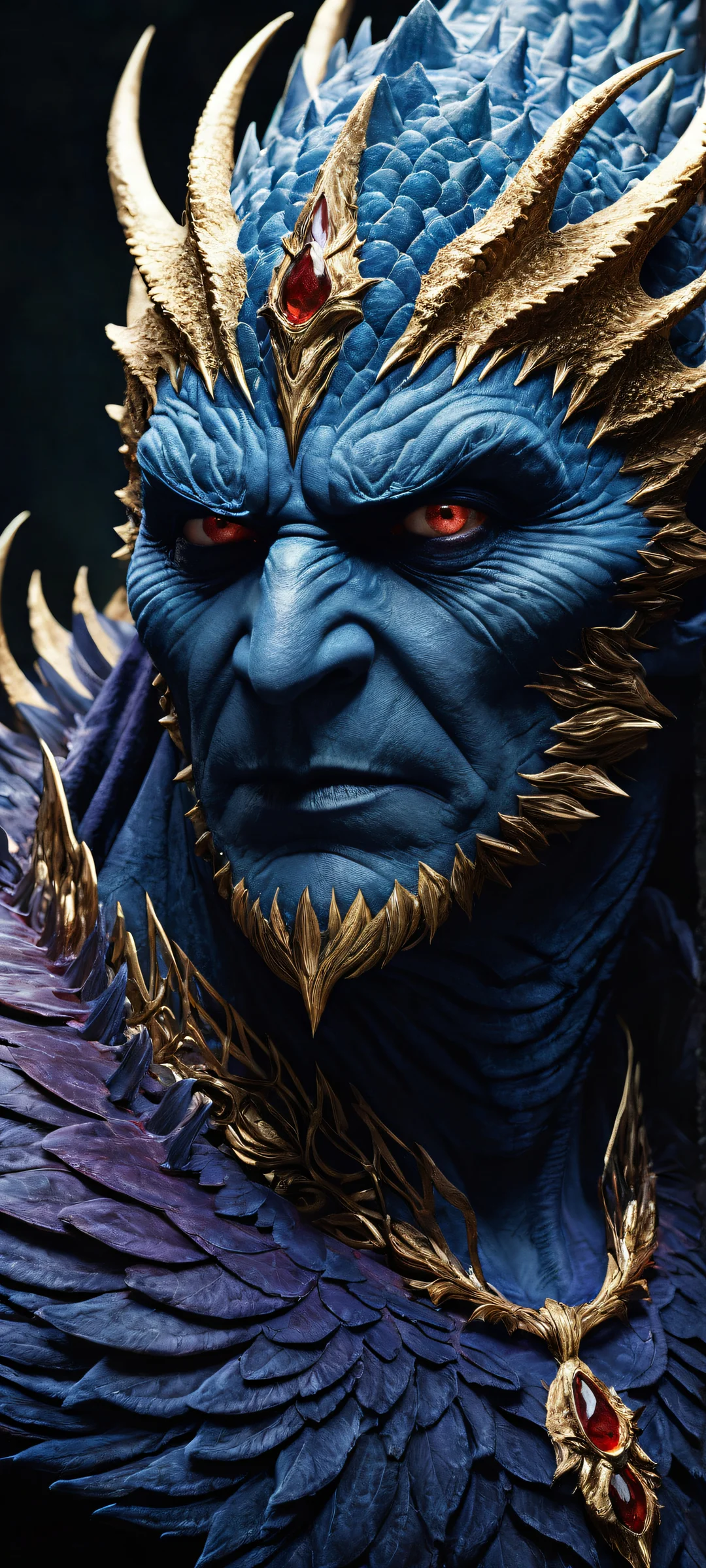 A majestic yalmyu creature on a clean and dark background, perfect for your iPhone or Android phone's home screen.
