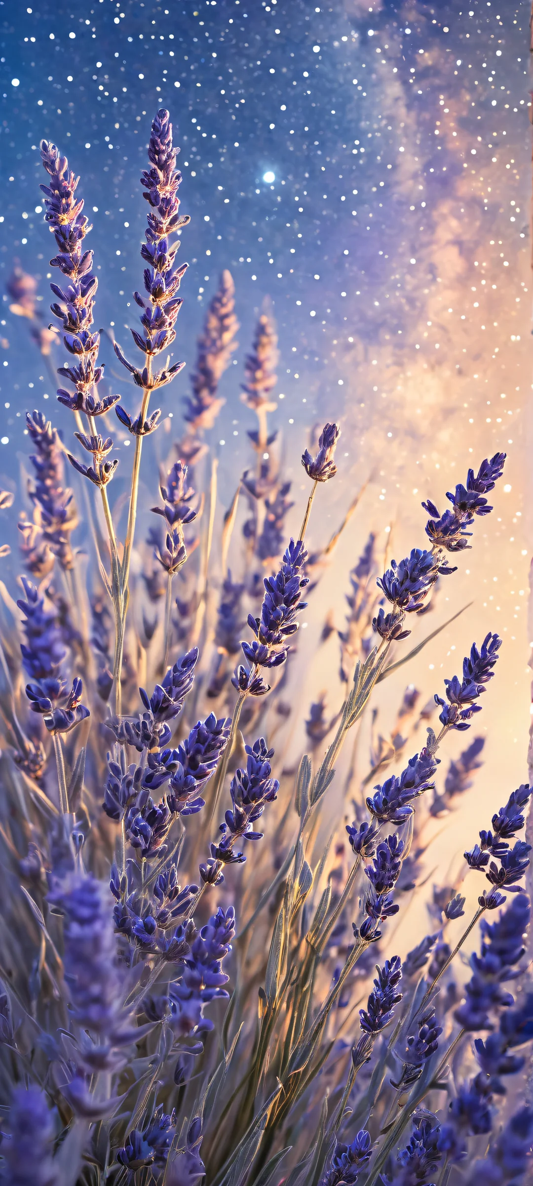 iPhone and Android users will be enchanted by this stunning vertical portrait artwork of mystical creatures against a vast starry night sky, perfectly optimized for home screens.