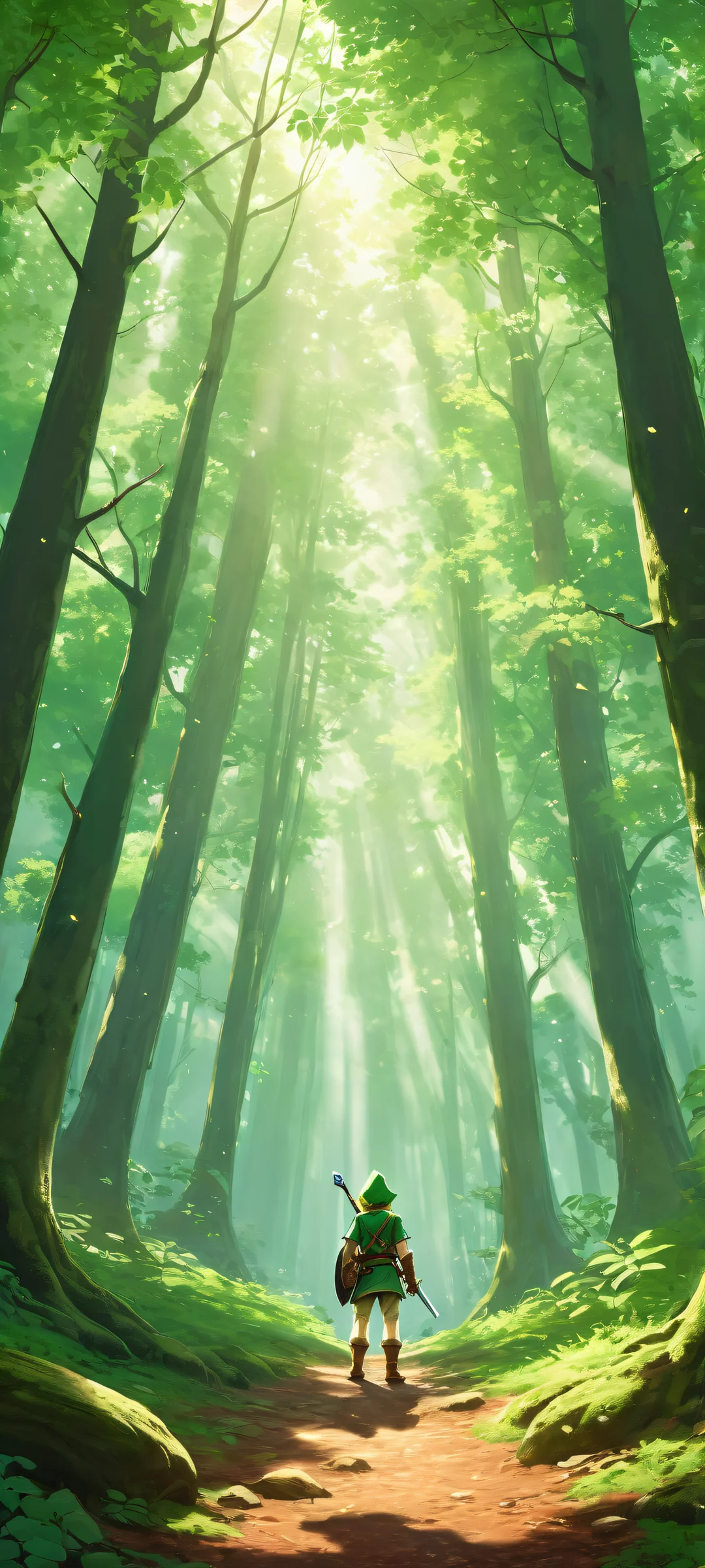 Link stands out amidst Tingle's suspicious transaction in the Lost Woods. iPhone/Android.