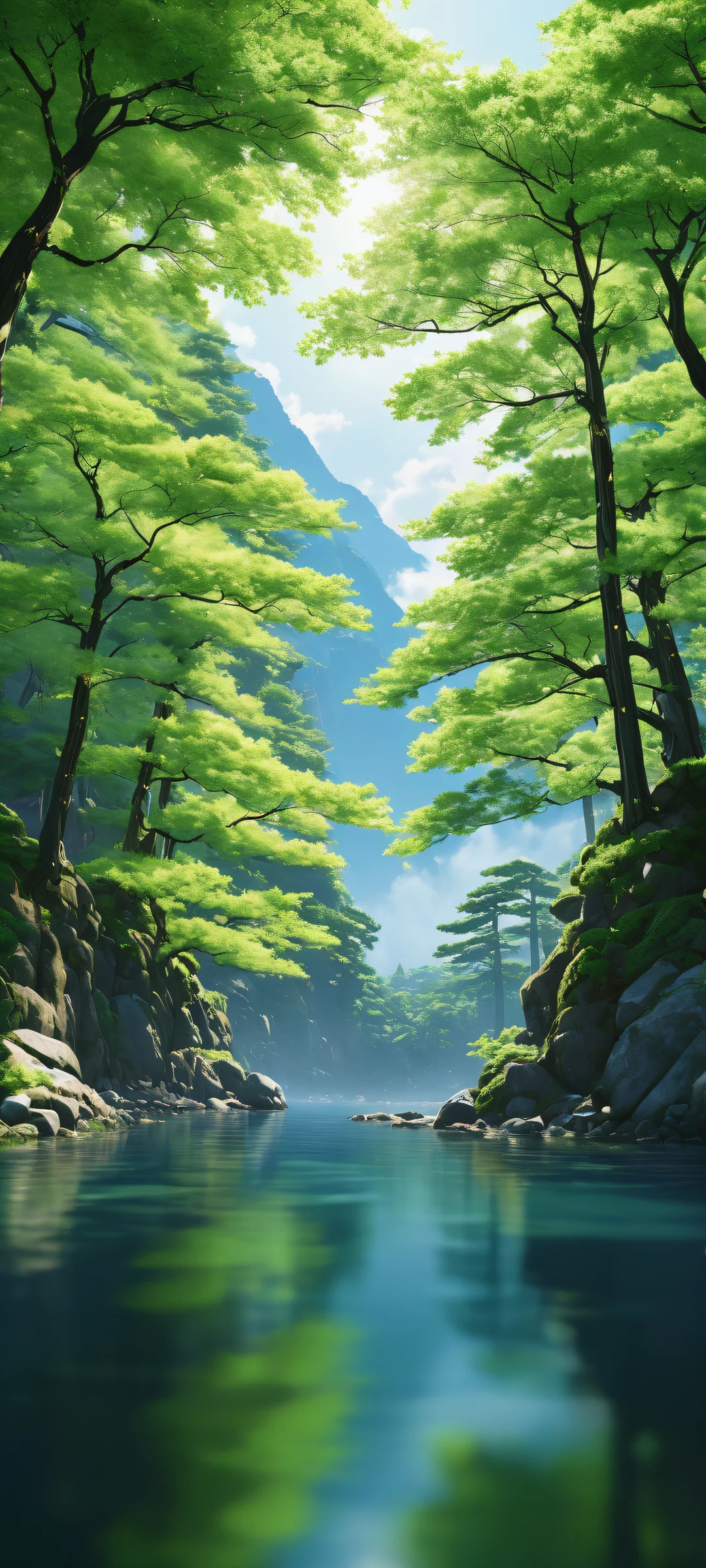 Beautiful artwork of Beck in Japanese landscape with kanji micro-details. Perfect for iPhone and Android home screens.