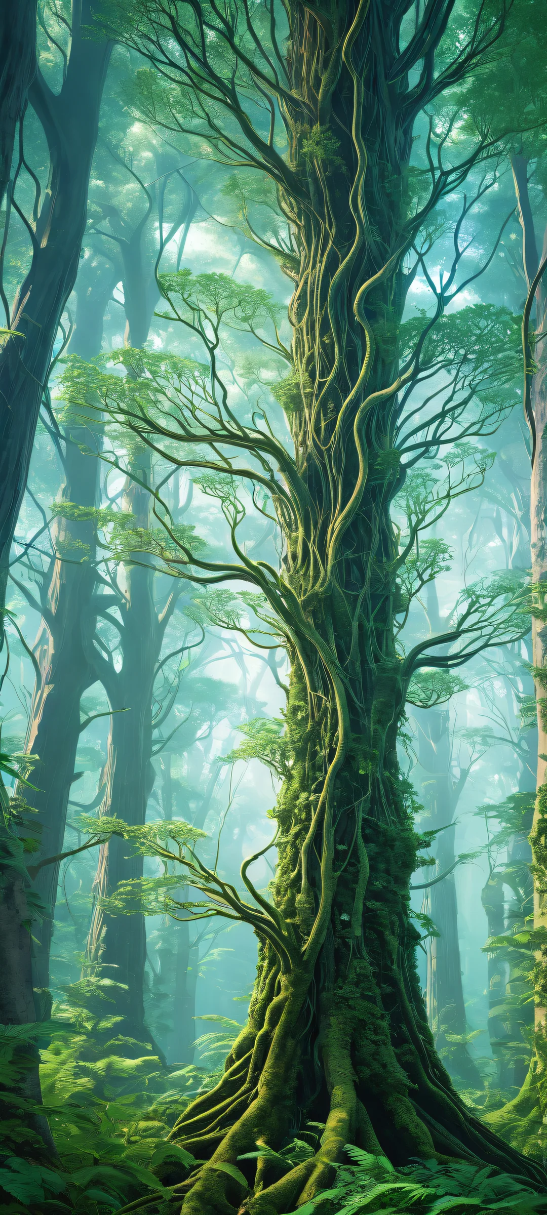 NeuroTerra Portal iPhone & Samsung QHD Wallpaper Stunning digital art featuring microscopic neuro-forests on iPhone and Android devices. Explore the surreal world of NeuroTerra.