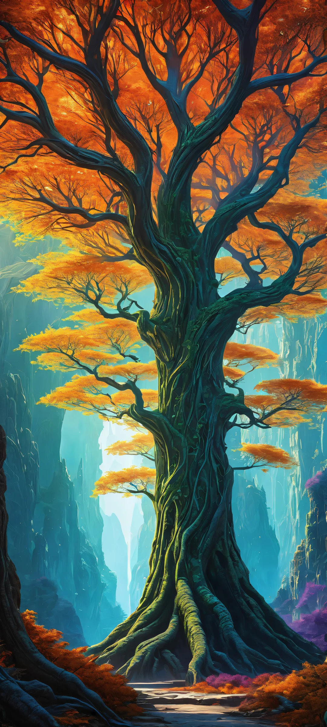 Breathtaking alien flora artwork for iPhone/Android home screens. Perfekt optimiert für das iPhone, Samsung Galaxy, and Android devices.