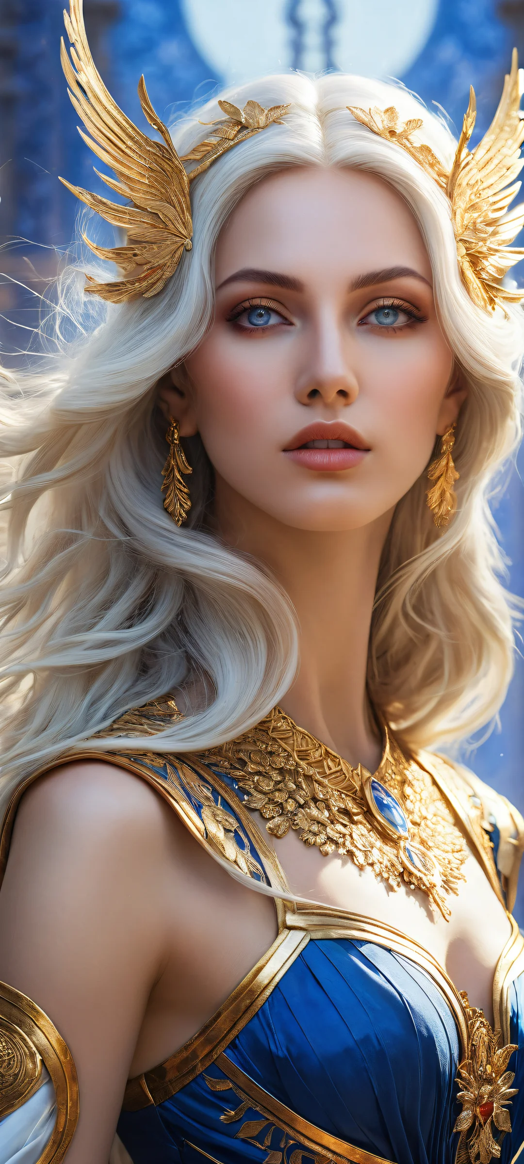 Beautiful vertical portrait of Nikke, Goddess of Victory on iPhone/Android