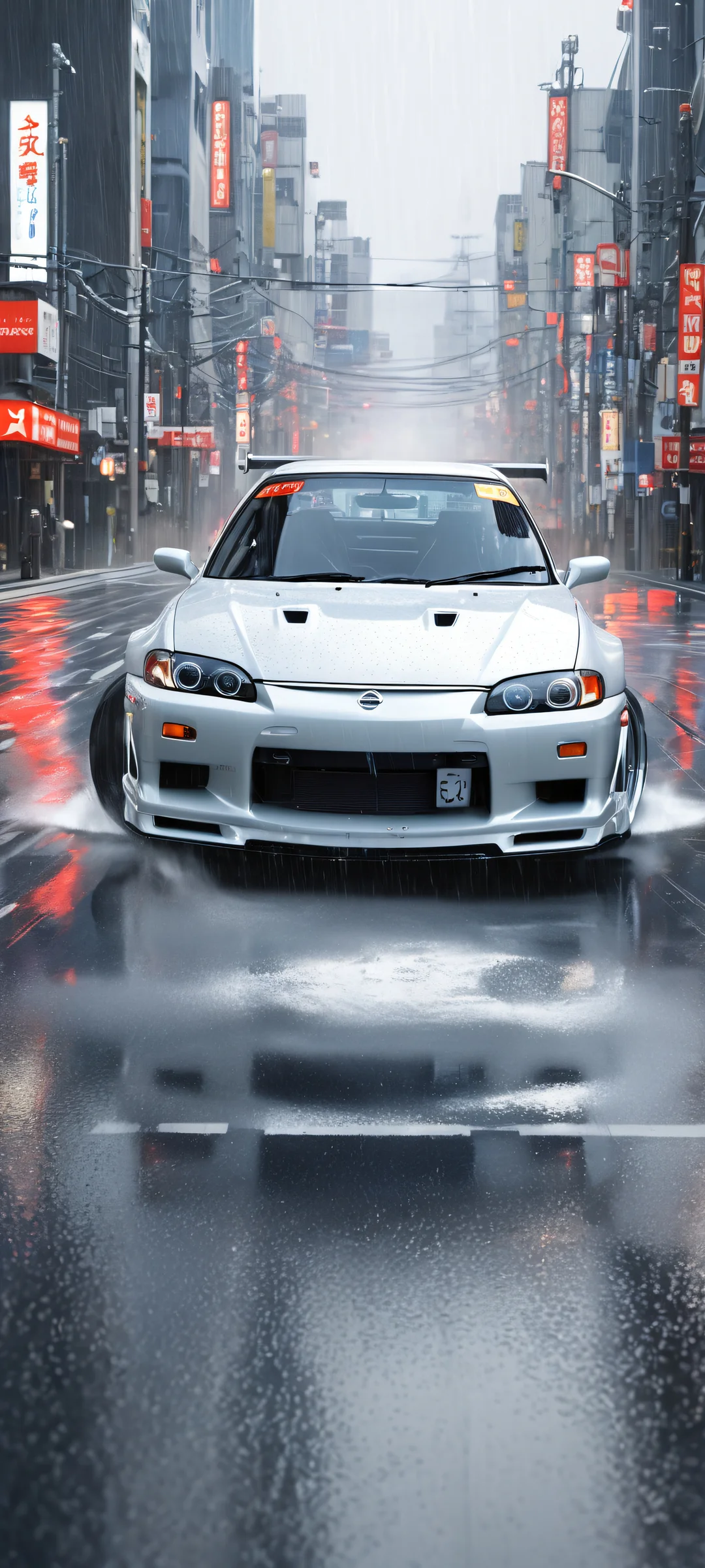 iPhone/Android wallpaper of Nissan Silvia S15 with stunning digital art, perfect for home screens.