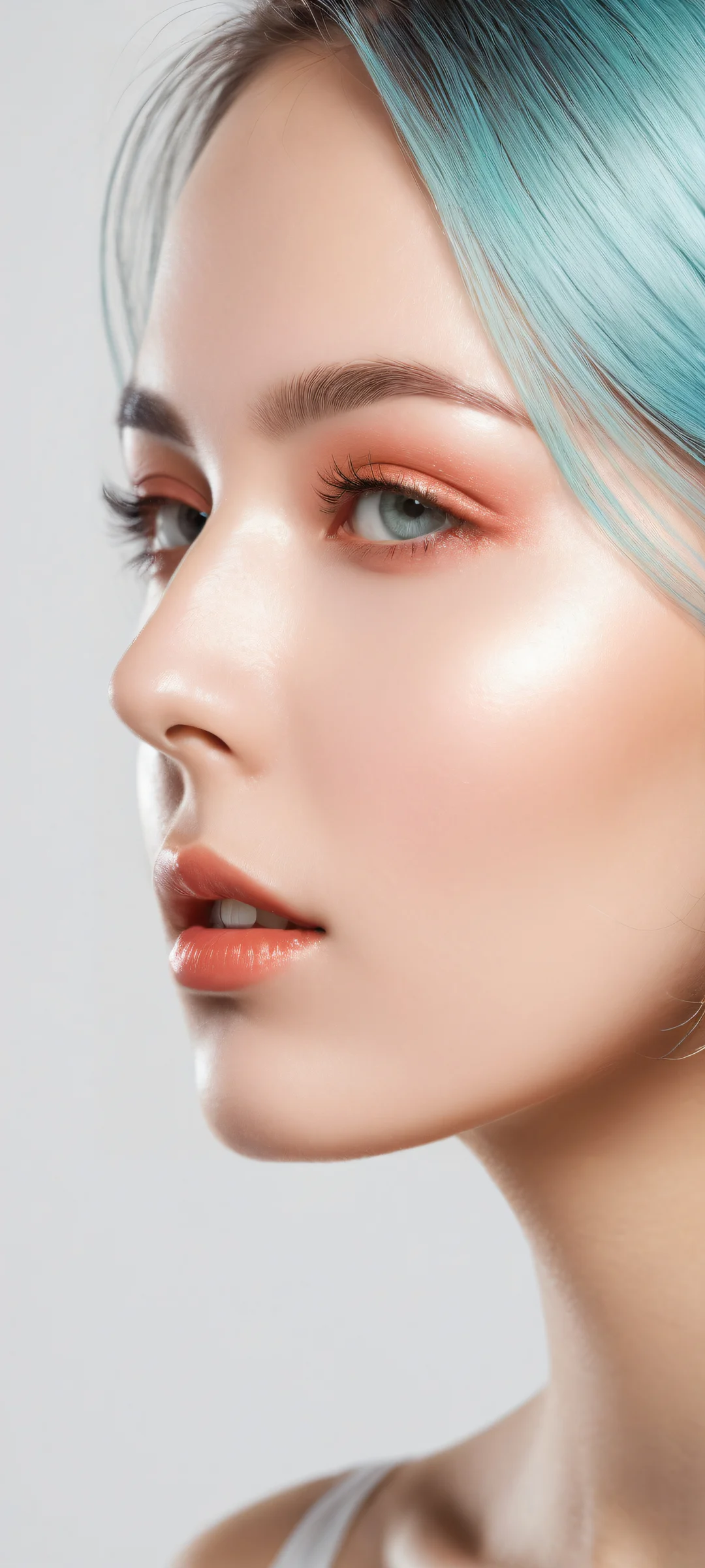 Nobara Cosmos 2K Mobile Background Minimalist Nobara operating system artwork for iPhone/Android home screens with radiant colors and ray-traced reflections.