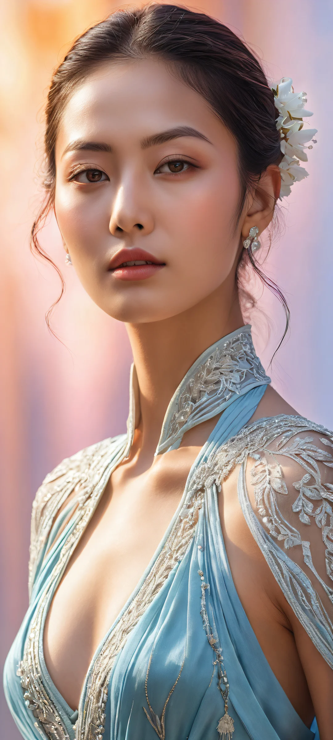 Nobara's Radiant Portrait Aesthetic Phone Wallpaper A stunning portrait of Nobara on an iPhone/Android device, with intricate details and ethereal lighting.